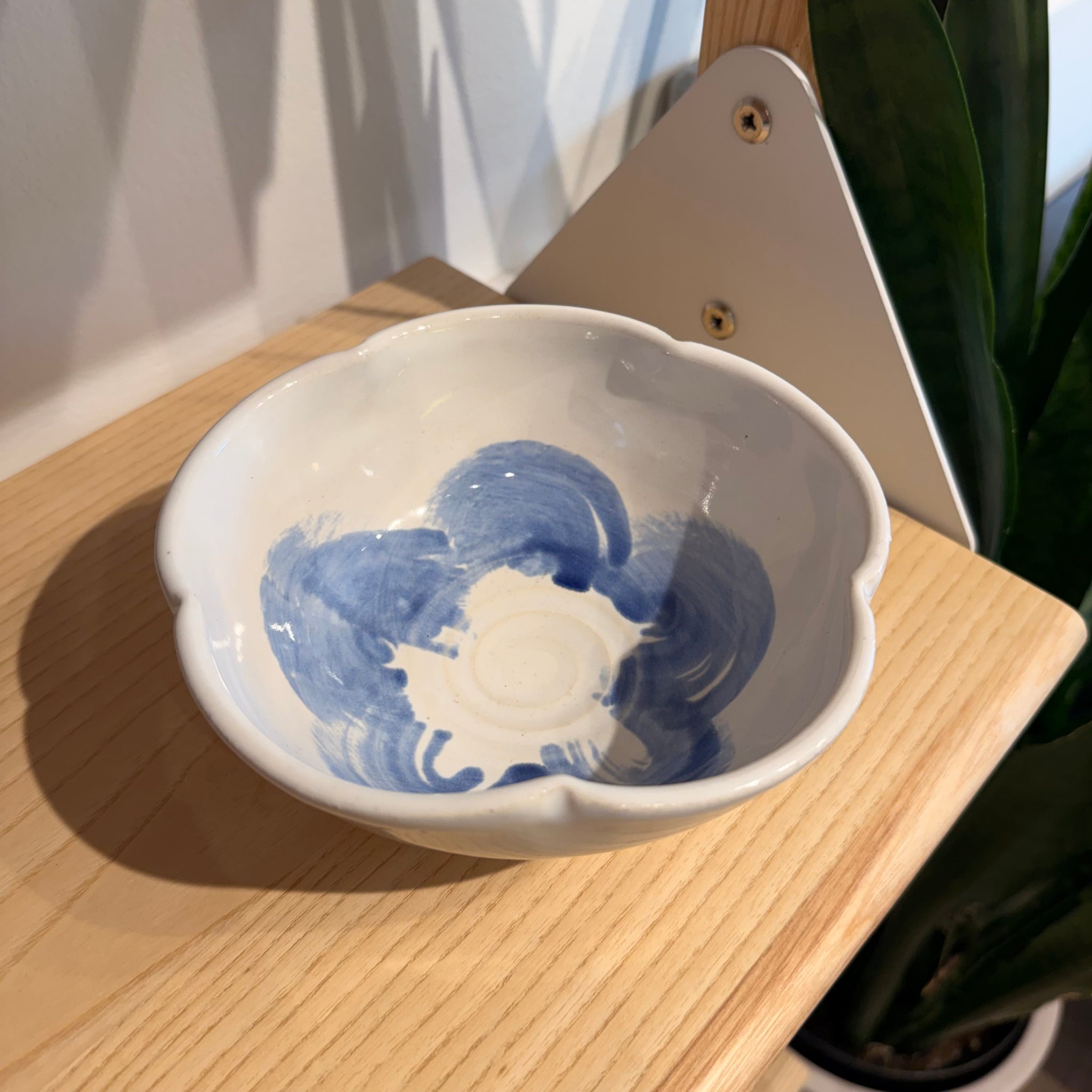 Scalloped Cobalt Bowl