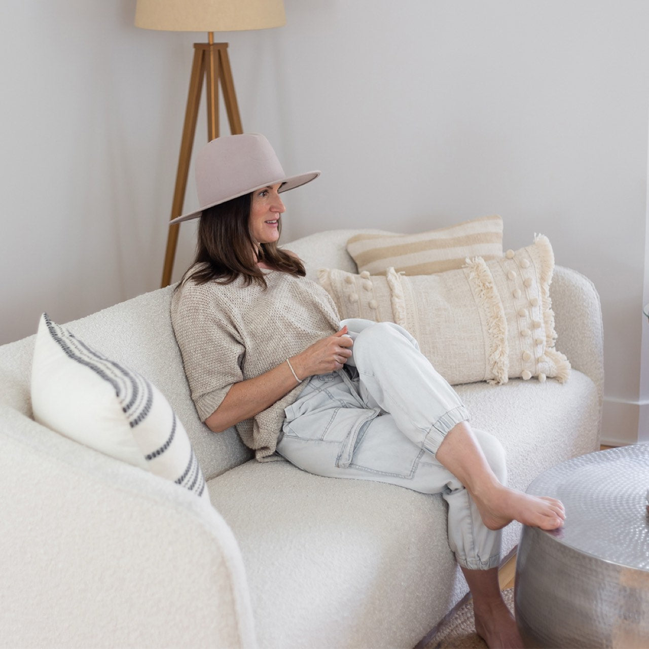 Evita Sofa - Cream Boucle