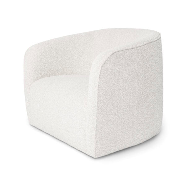 Evita Chair – Cream Bouclé- No Swivel
