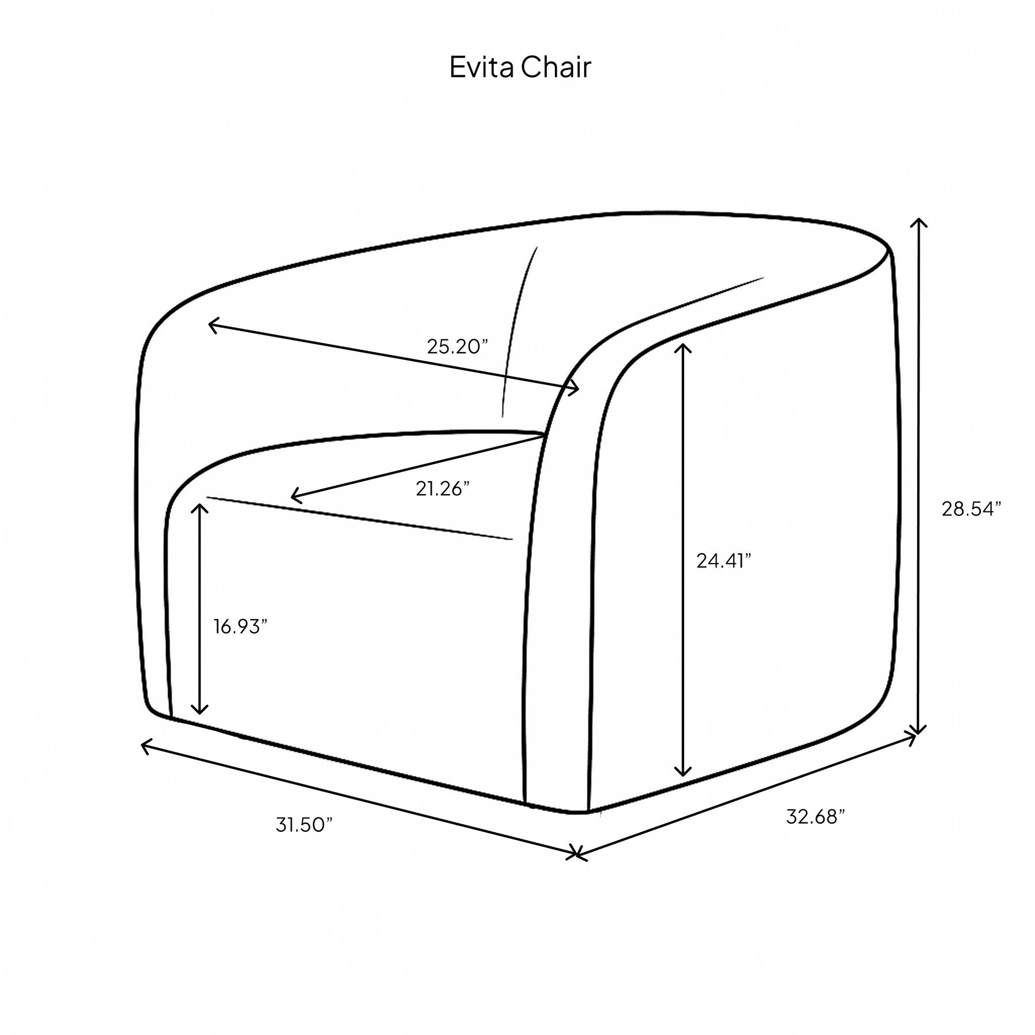 Evita Chair - Cream Boucle