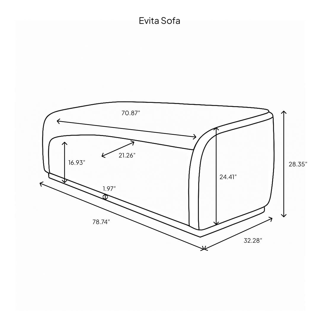 Evita Sofa - Cream Boucle