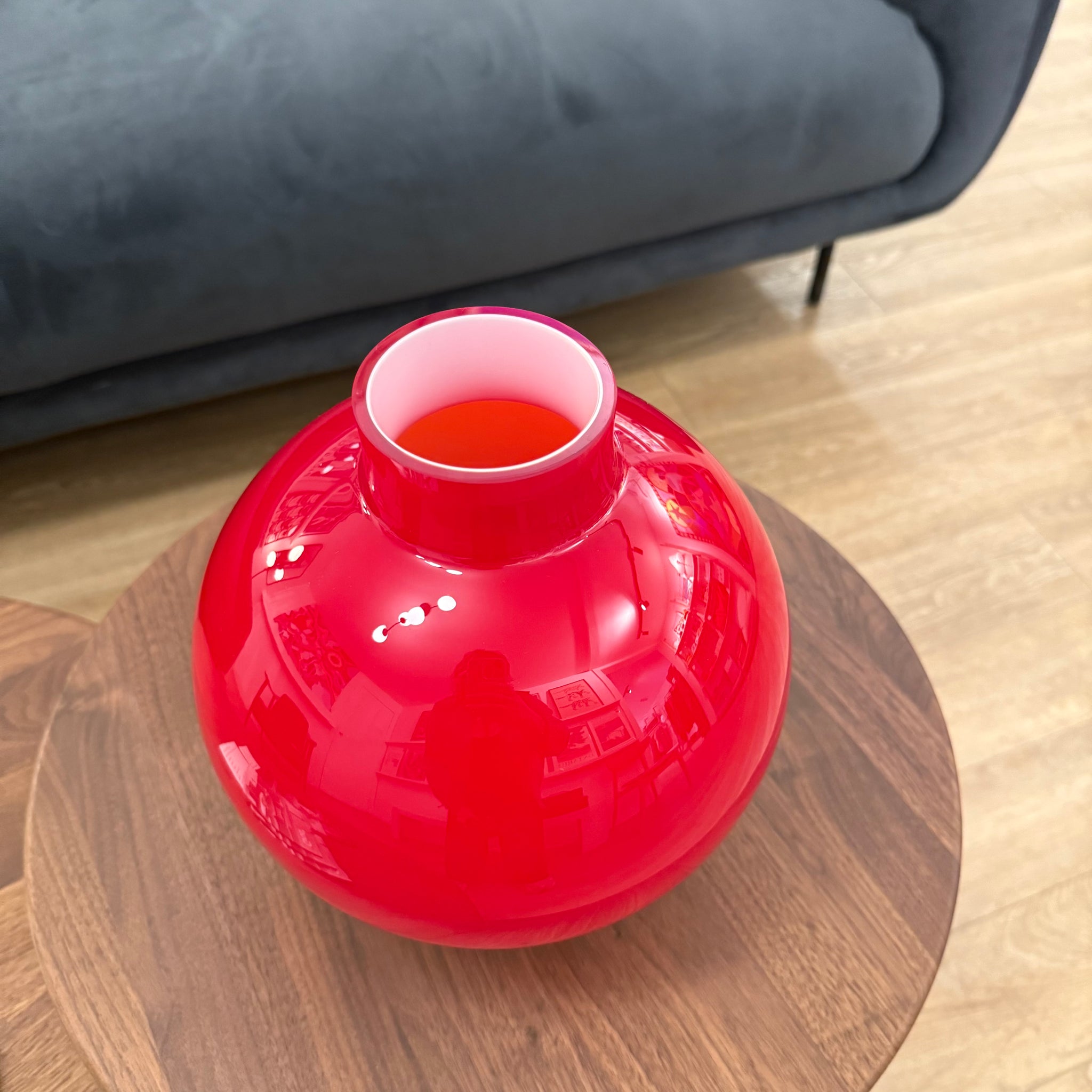 Red Art Glass Vase
