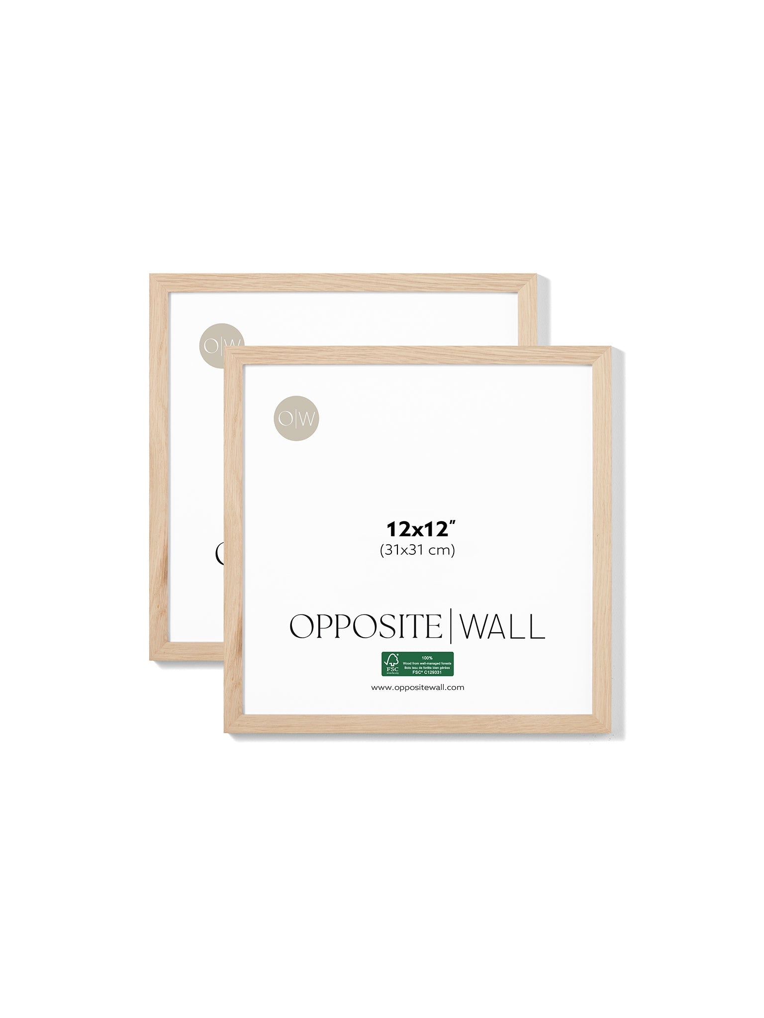 Solid Oak Frame (2 Pack), 12x12 in | 31x31 cm