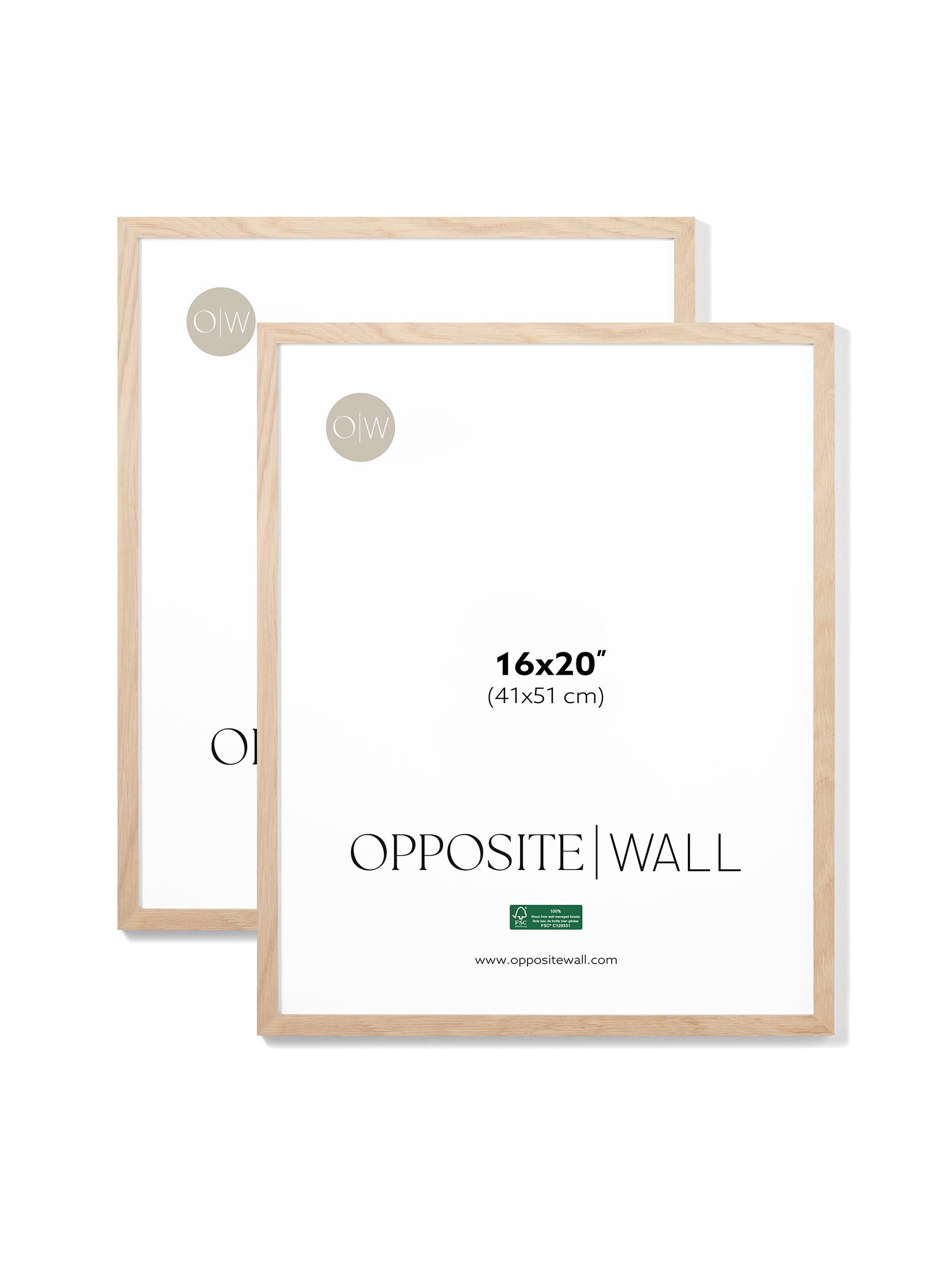 Solid Oak Frame (2 Pack), 16x20 in | 41x51 cm