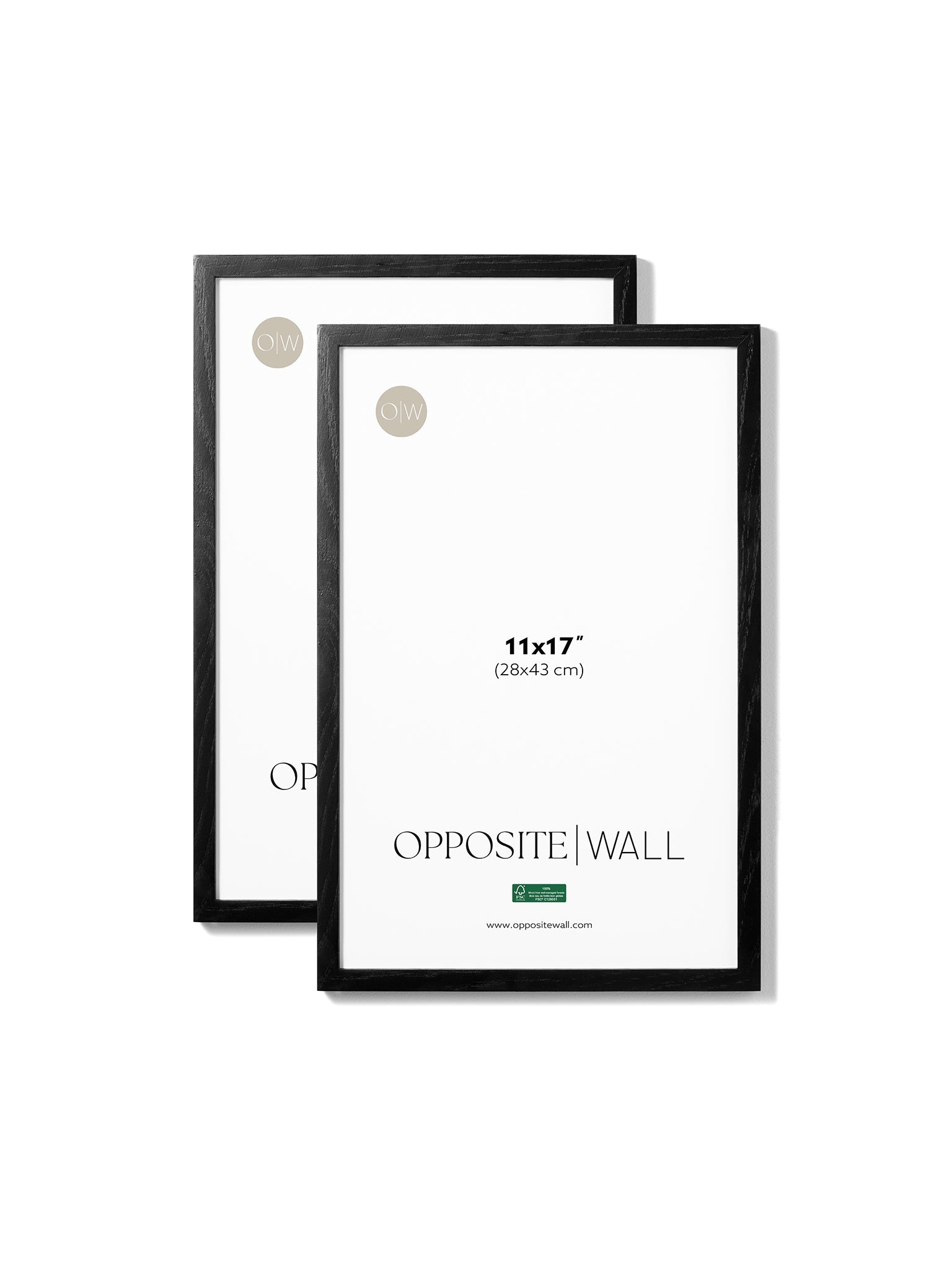Black Oak Frame (2 Pack), 11x17 in | 28x43 cm