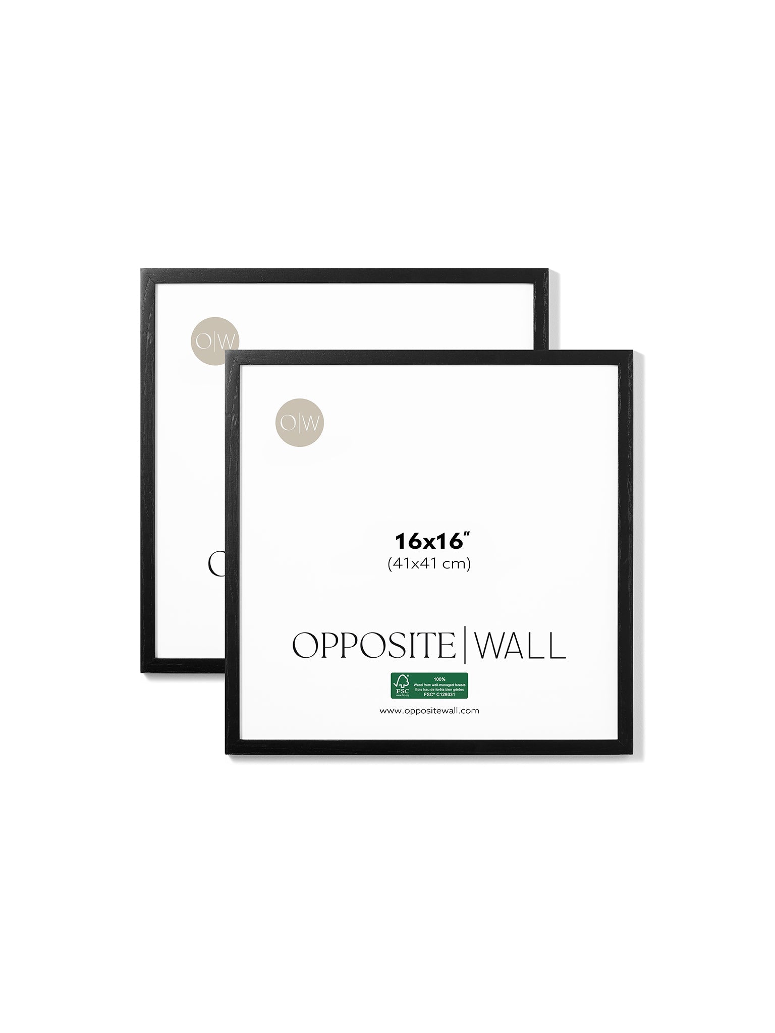Black Oak Frame (2 Pack), 16x16 in | 41x41 cm