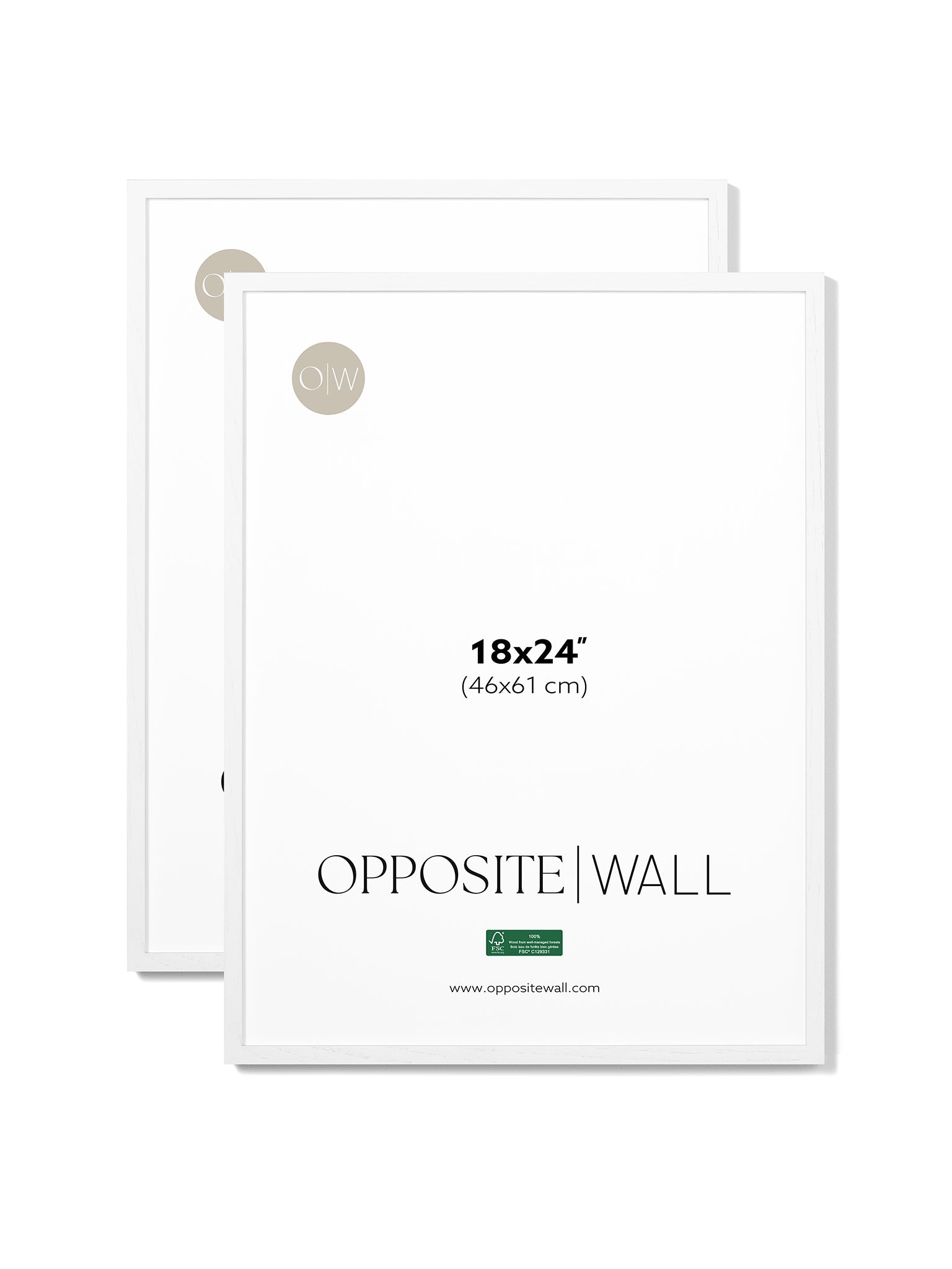 White Oak Frame (2 Pack), 18x24 in | 46x61 cm