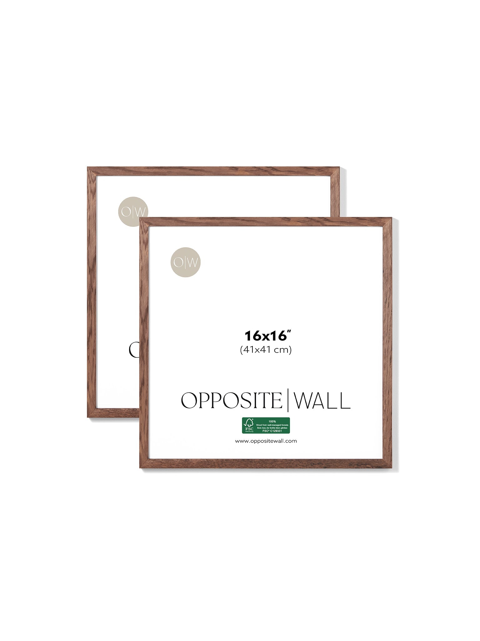 Dark Oak Frame (2 Pack), 16x16 in | 41x41 cm