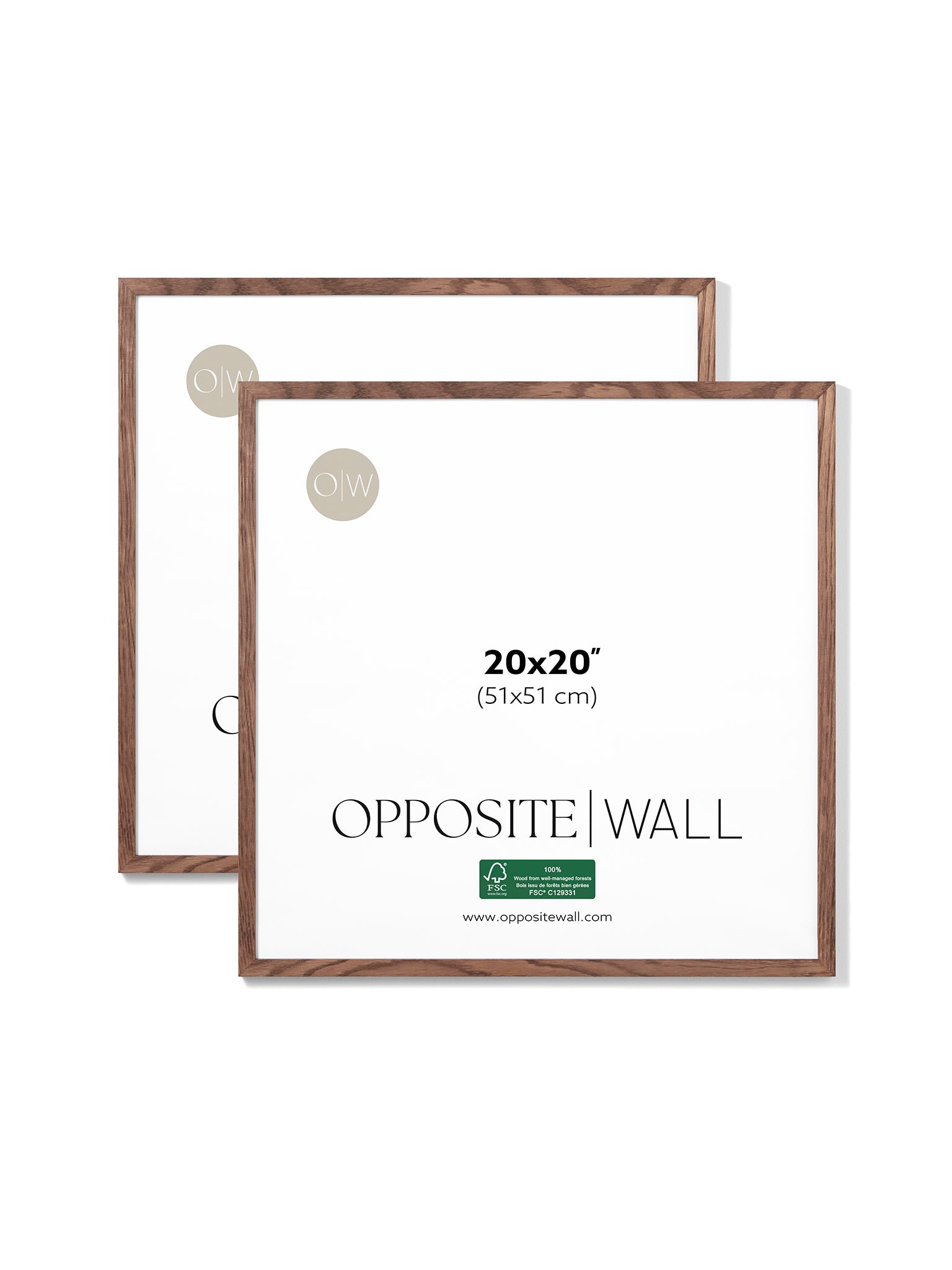 Dark Oak Frame (2 Pack), 20x20 in | 51x51 cm