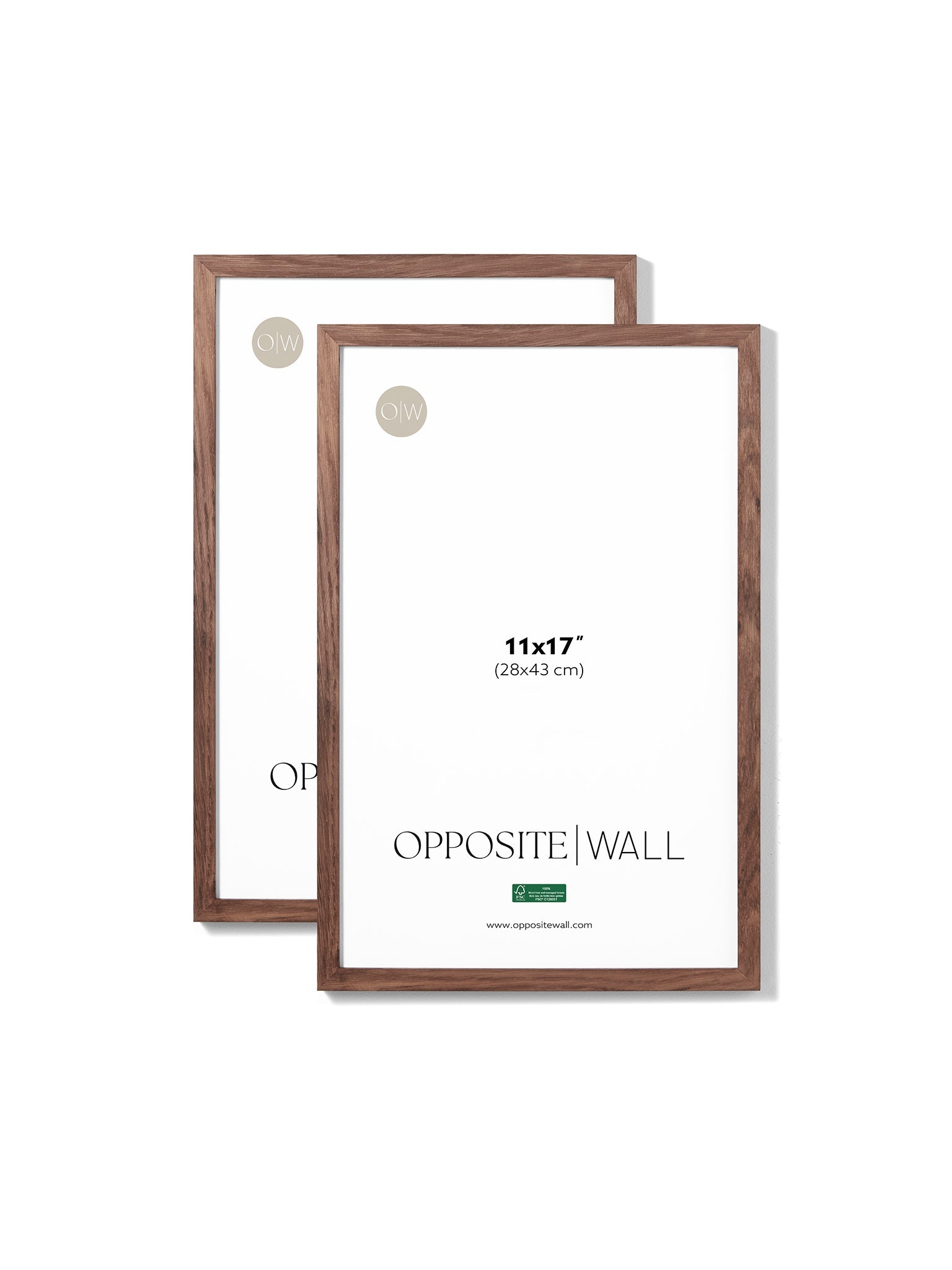Dark Oak Frame (2 Pack), 11x17 in | 28x43 cm