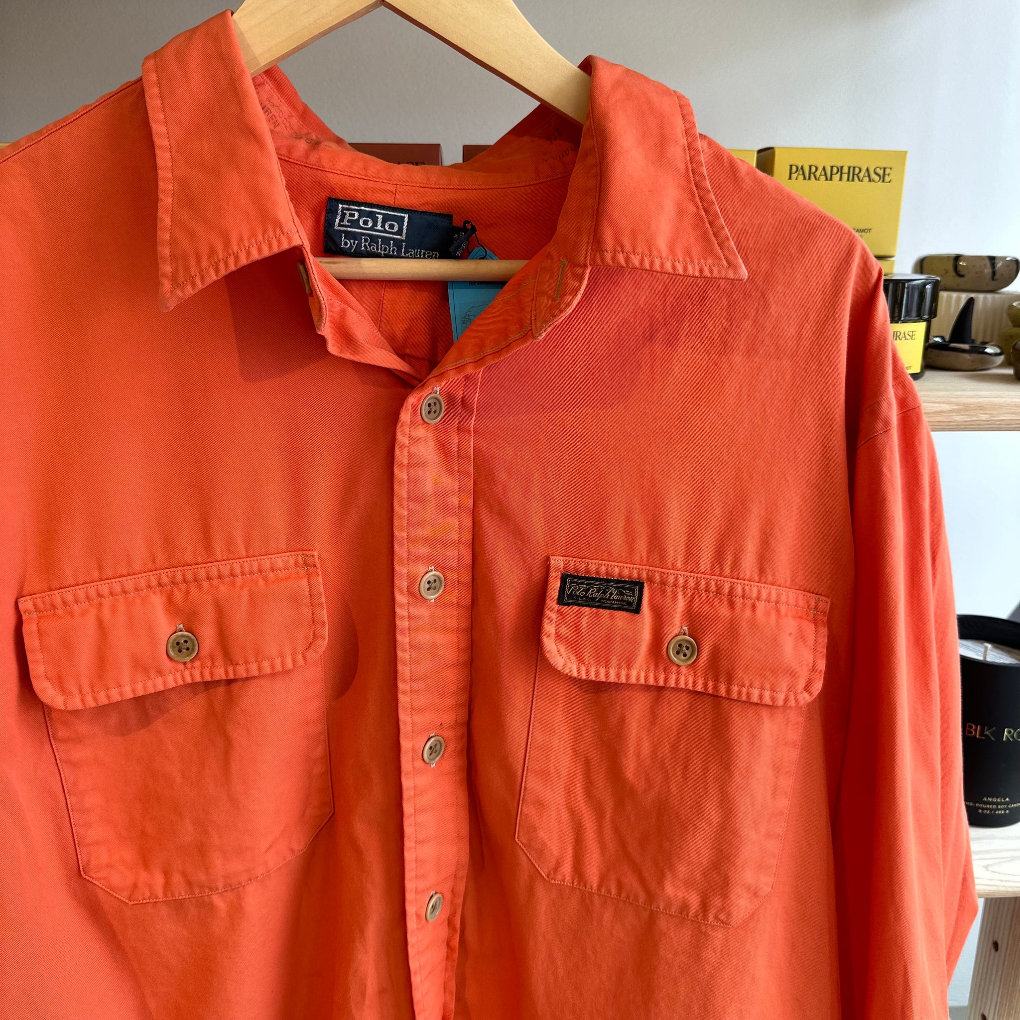 Orange Polo Button Up | XXL