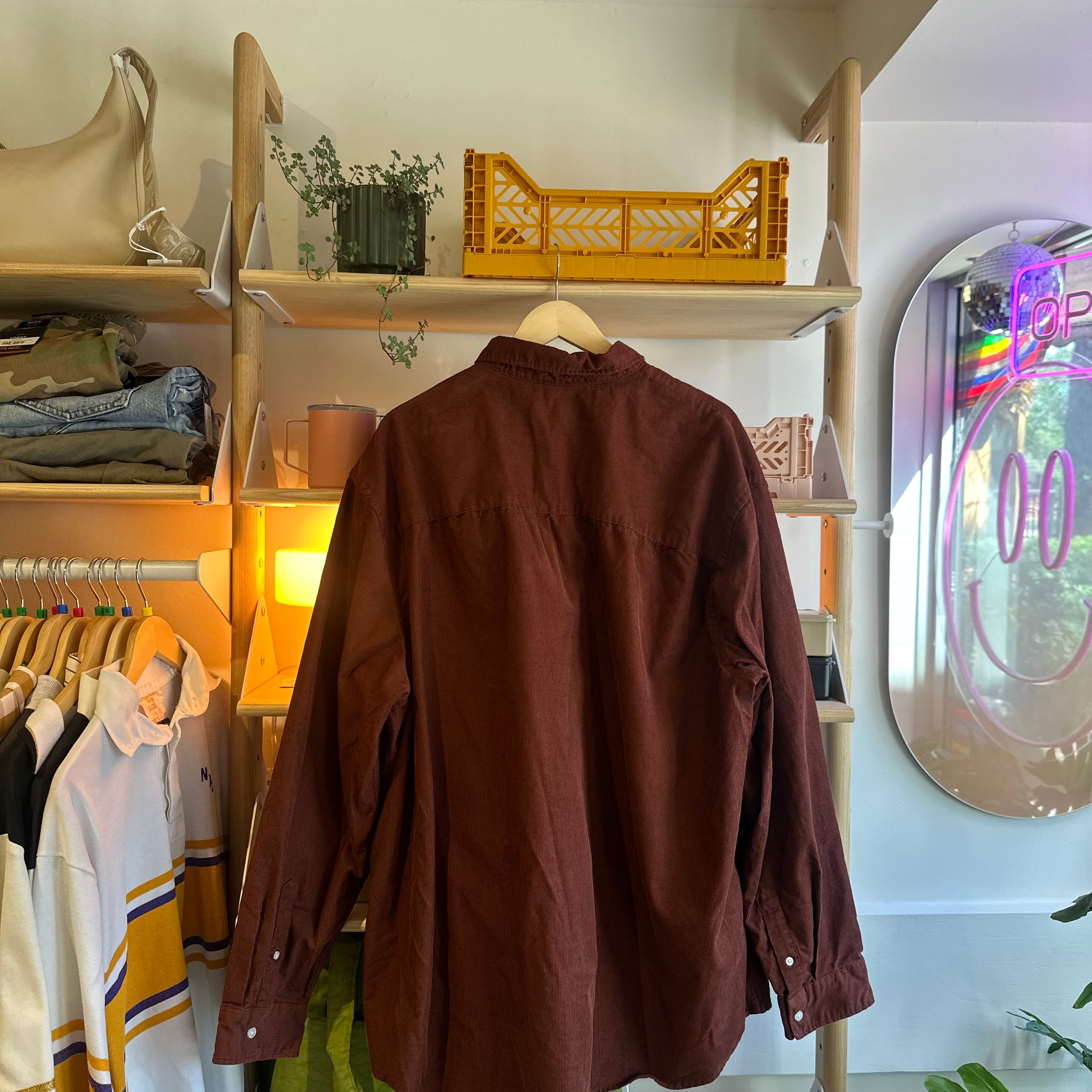 Rust Cord Button Up | 3XL
