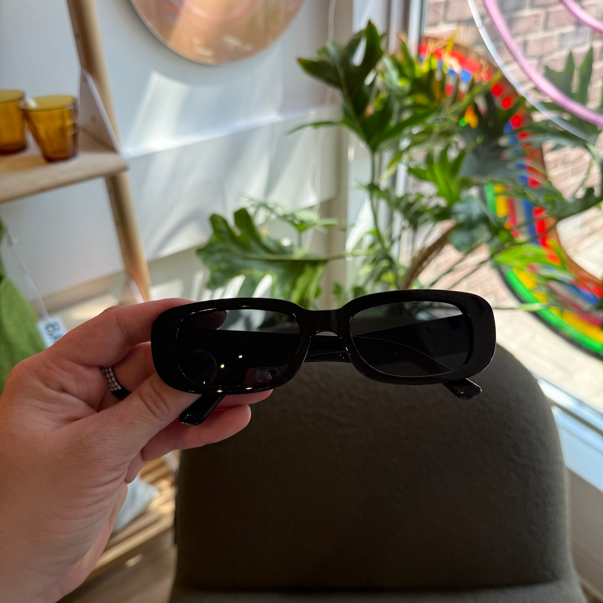 Slim Black Sunglasses