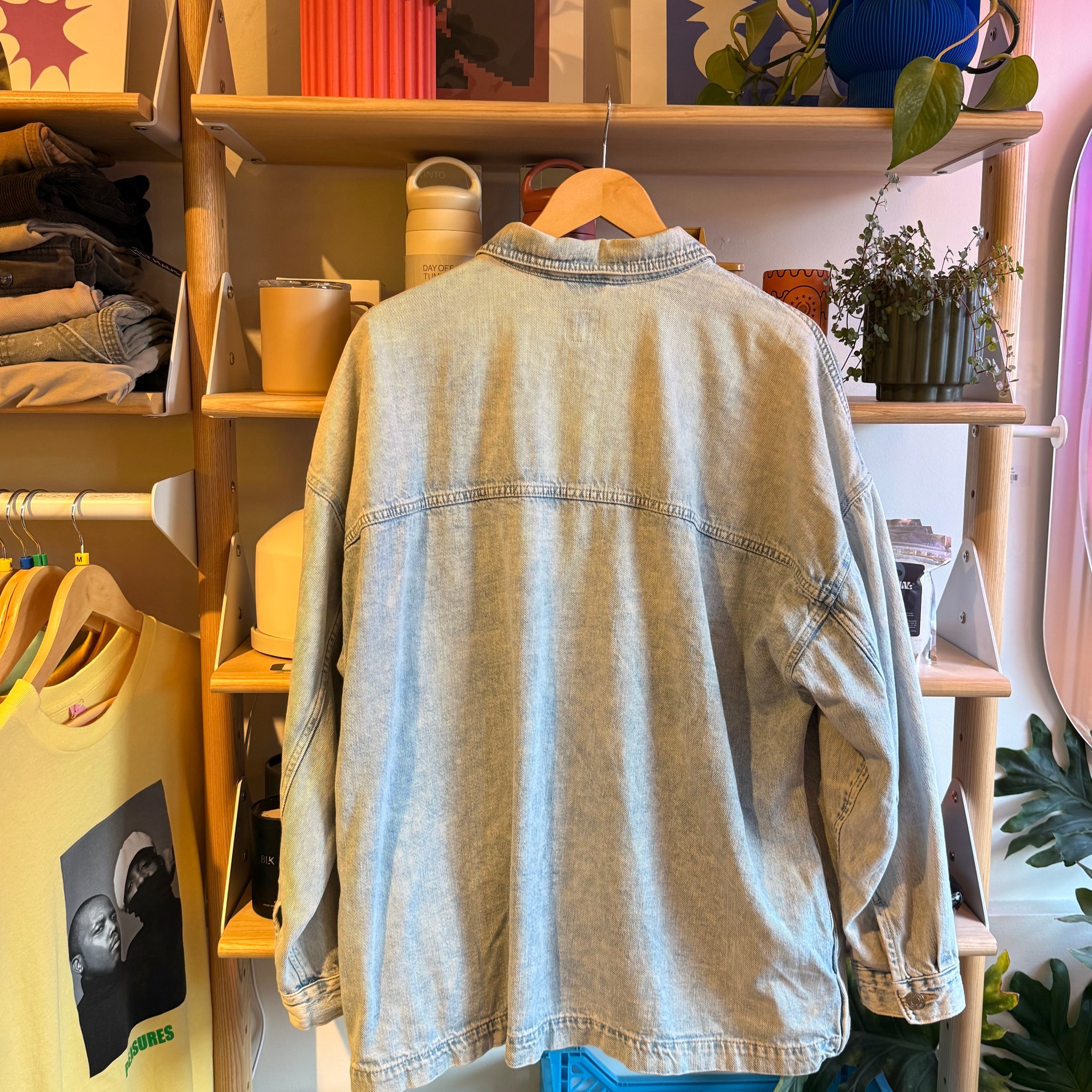 Distressed Denim Jacket | XL