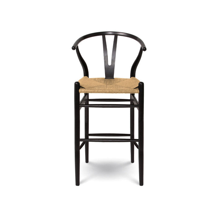 Frida Counter Stool- Black with Natural