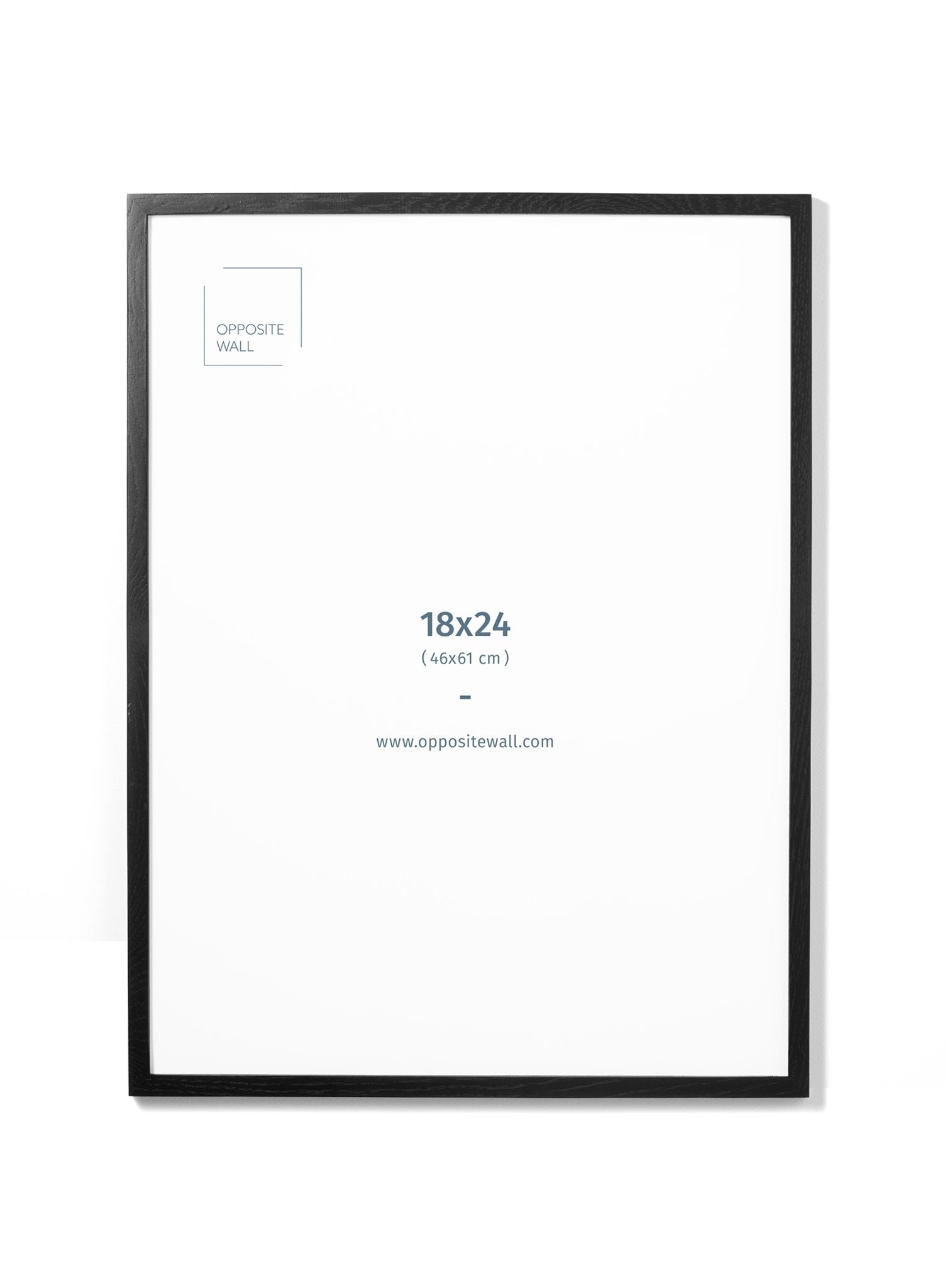 Black Oak Frame With Glass, 18x24 in | 46x61 cm