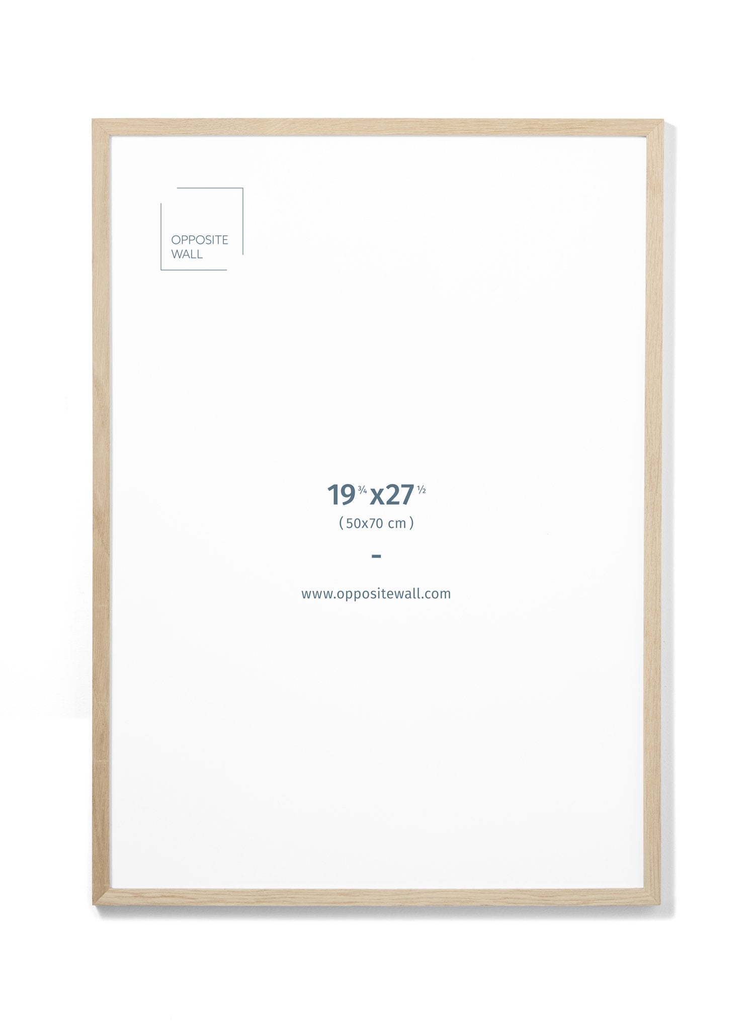 Solid Oak Frame With Glass, 19¾x27½ in | 50x70 cm