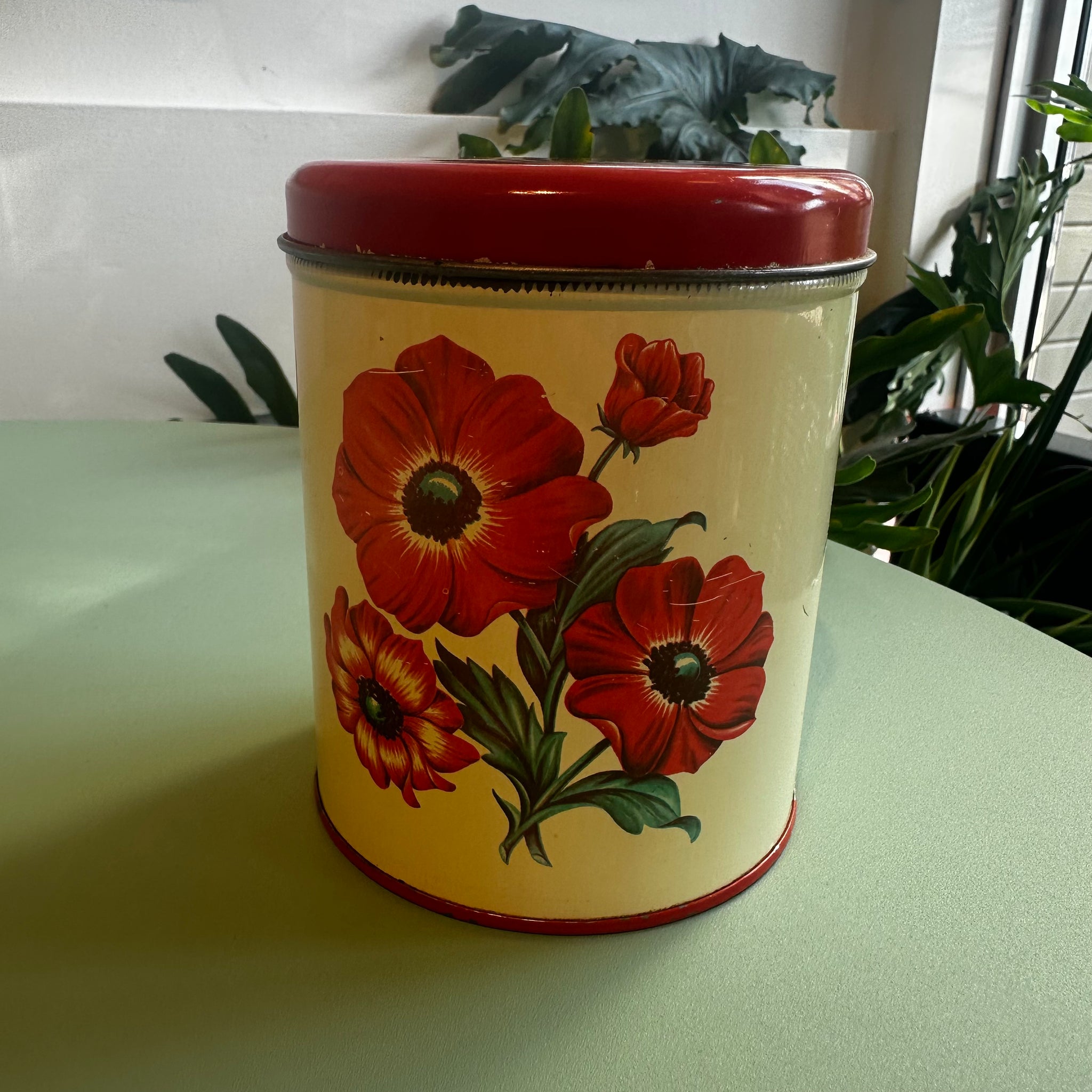 Floral Tin Canister