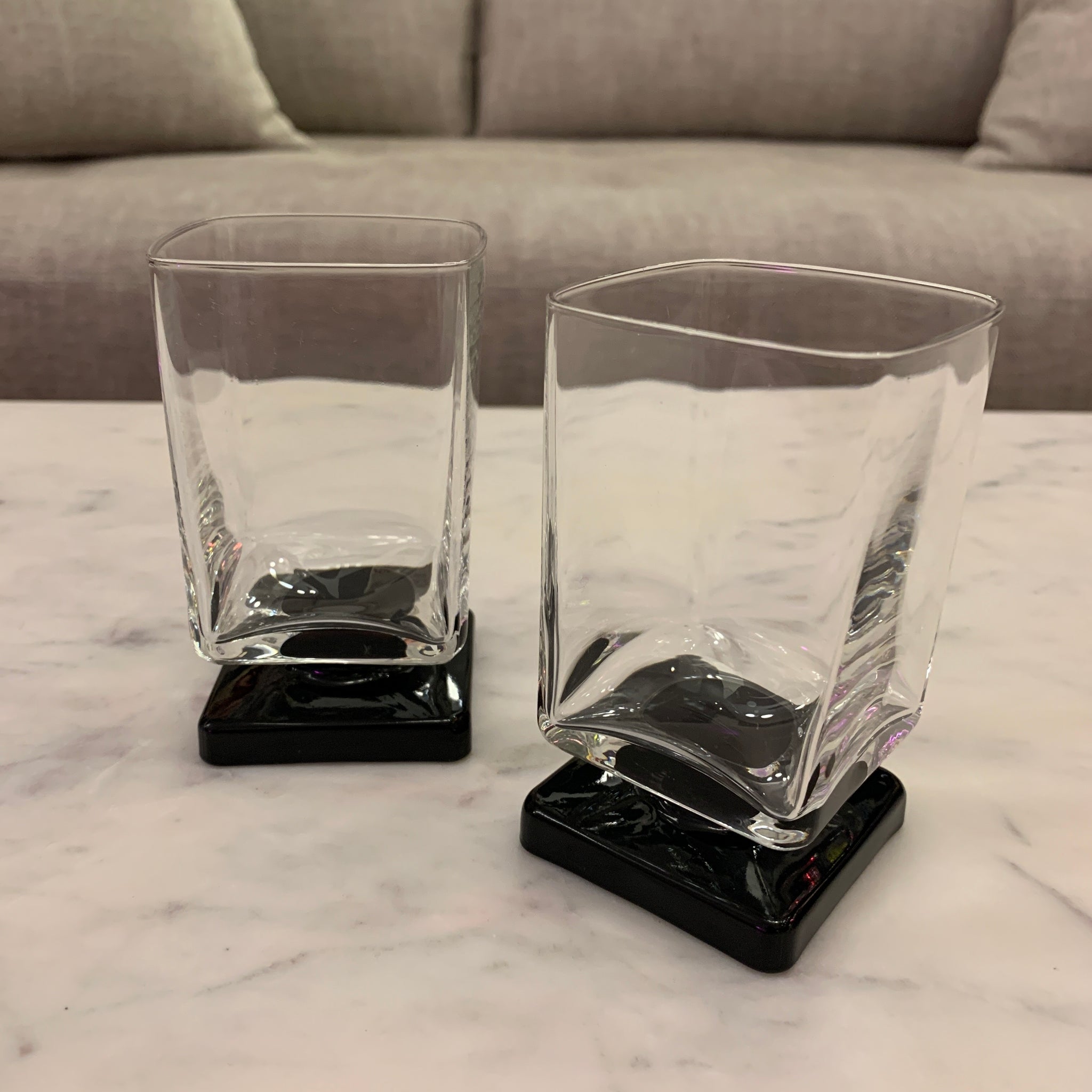Square Glasses- Set of 2