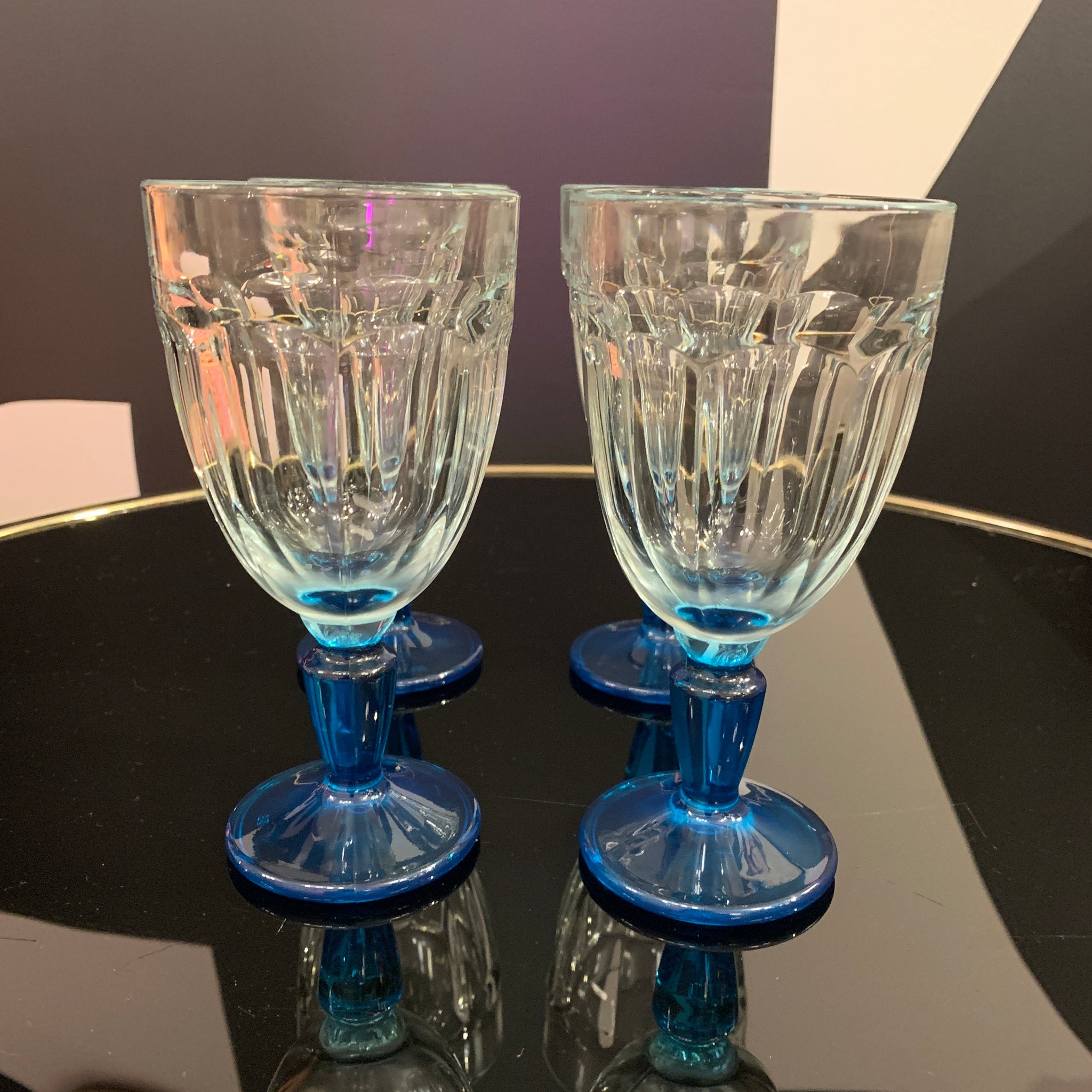 Blue Stem Glasses- Set of 4