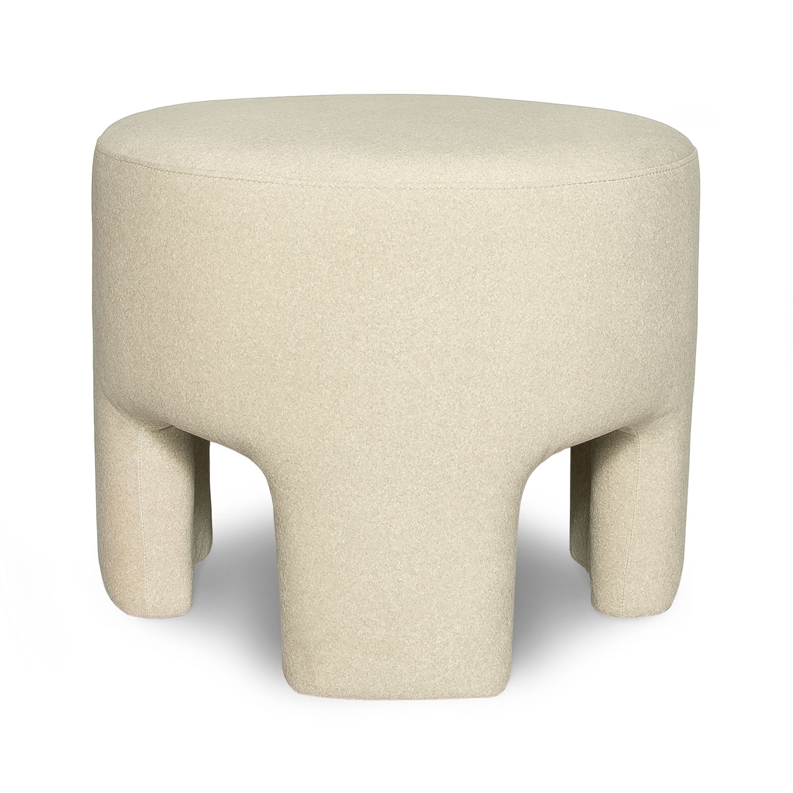 Ginger Ottoman - Velvet Natural