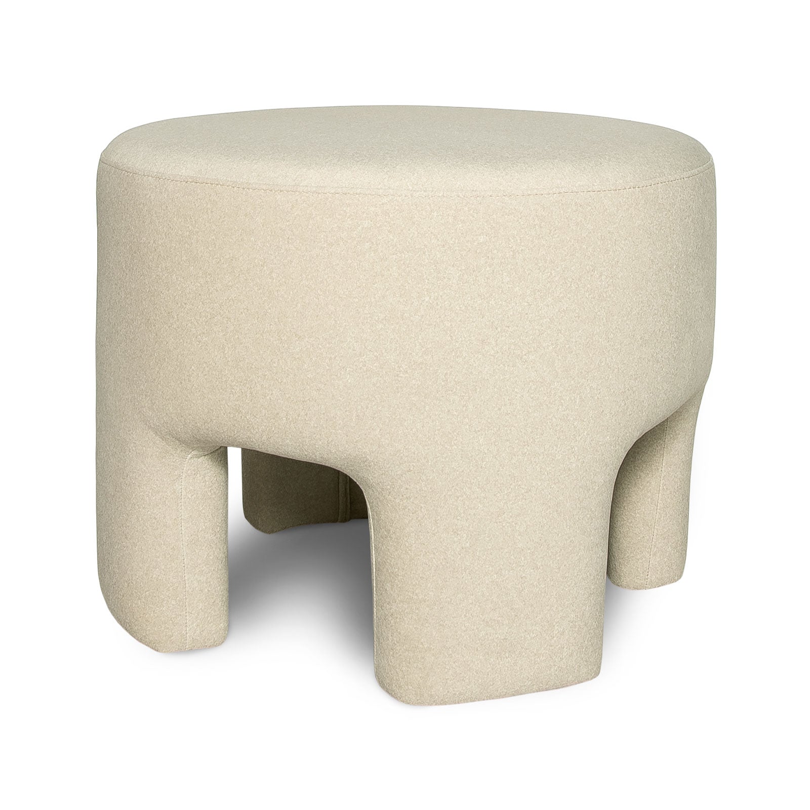 Ginger Ottoman - Velvet Natural