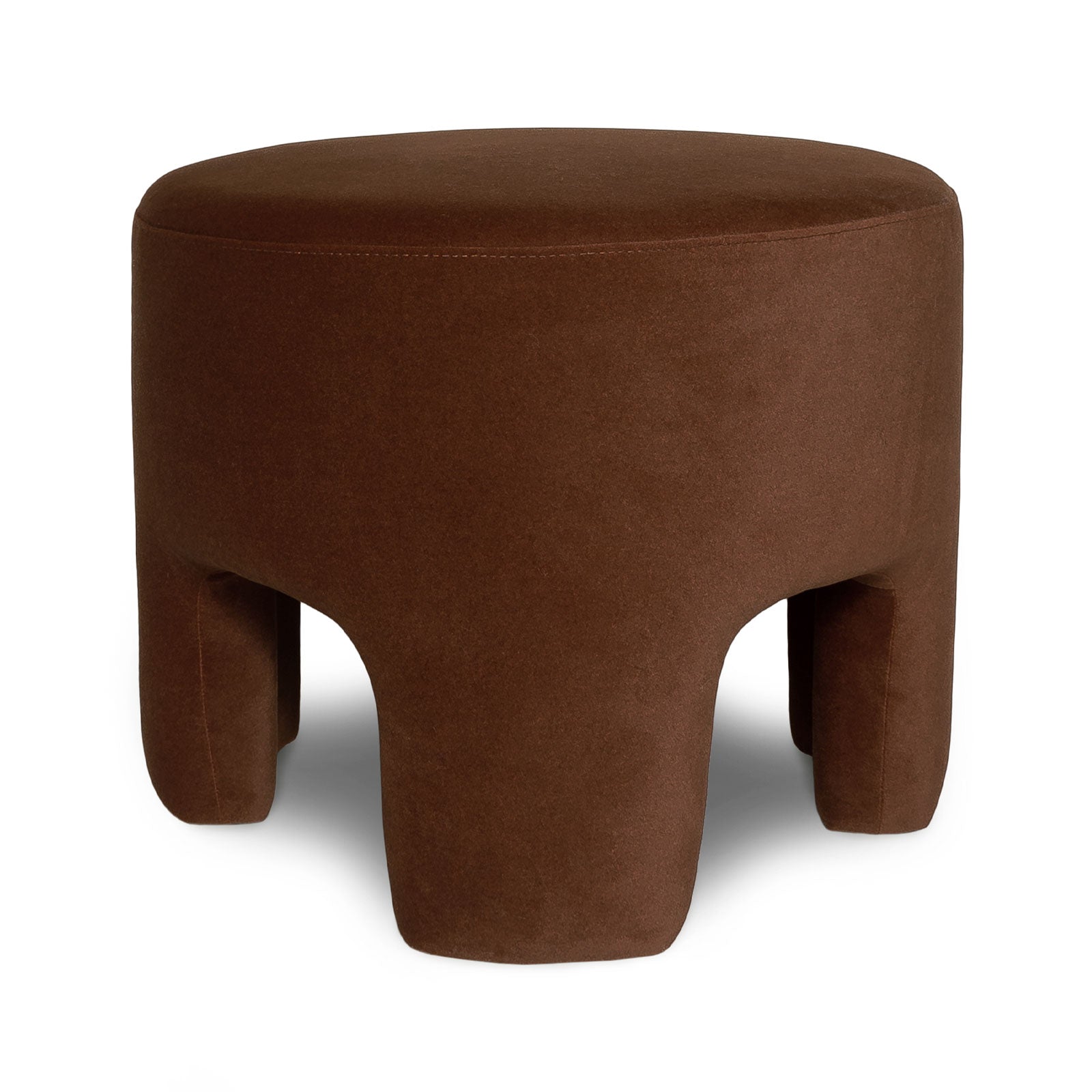 Ginger Ottoman - Velvet Chestnut