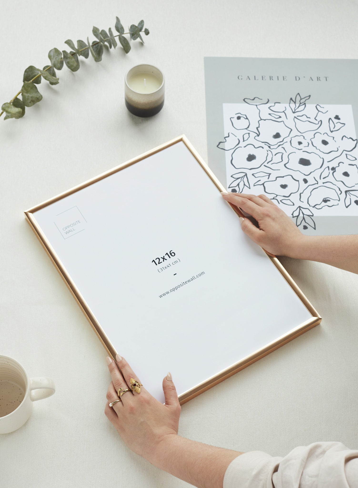 Gold Metal Frame, 20x20 in | 51x51 cm