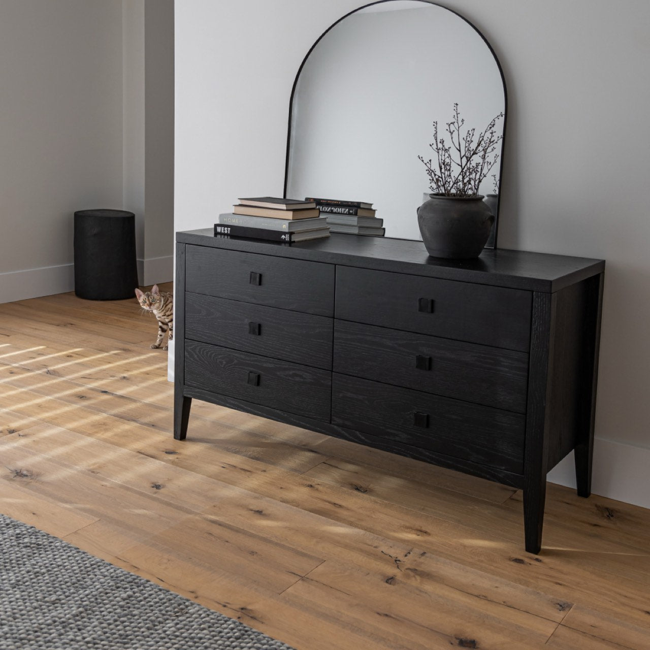 Hara 6 Drawer Dresser - Black