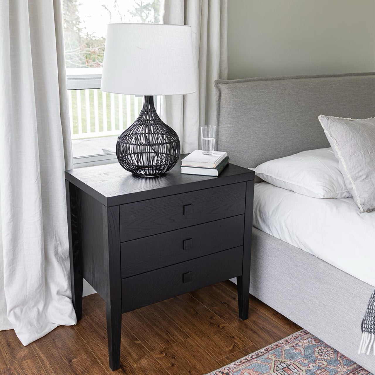 Hara 3 Drawer Dresser - Black