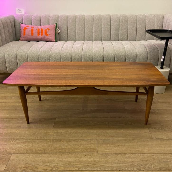 Mid-Century Walnut Surfboard Coffee Table