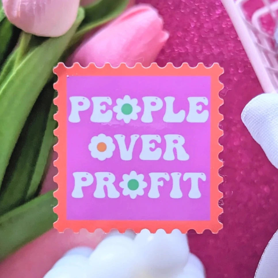 People Over Profit Sticker