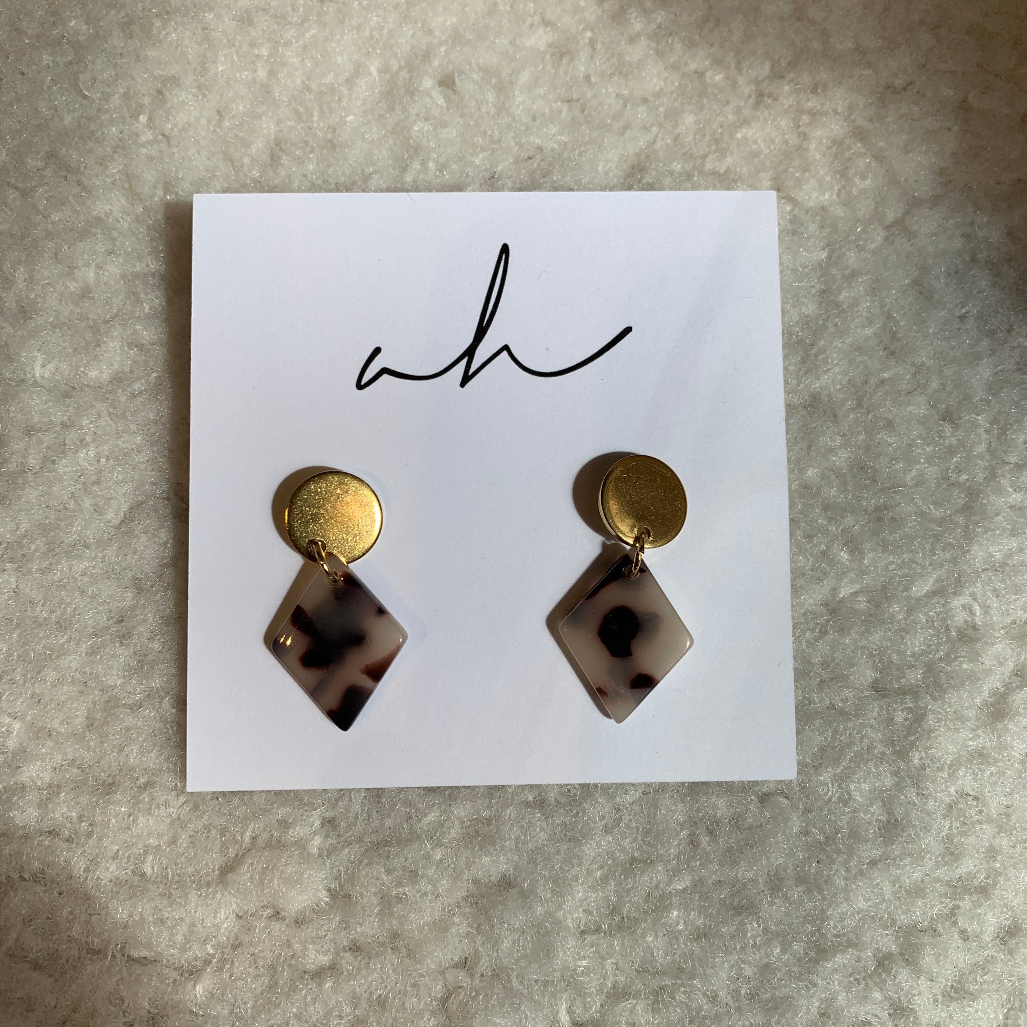 AH Earrings - Diamond Tortoise
