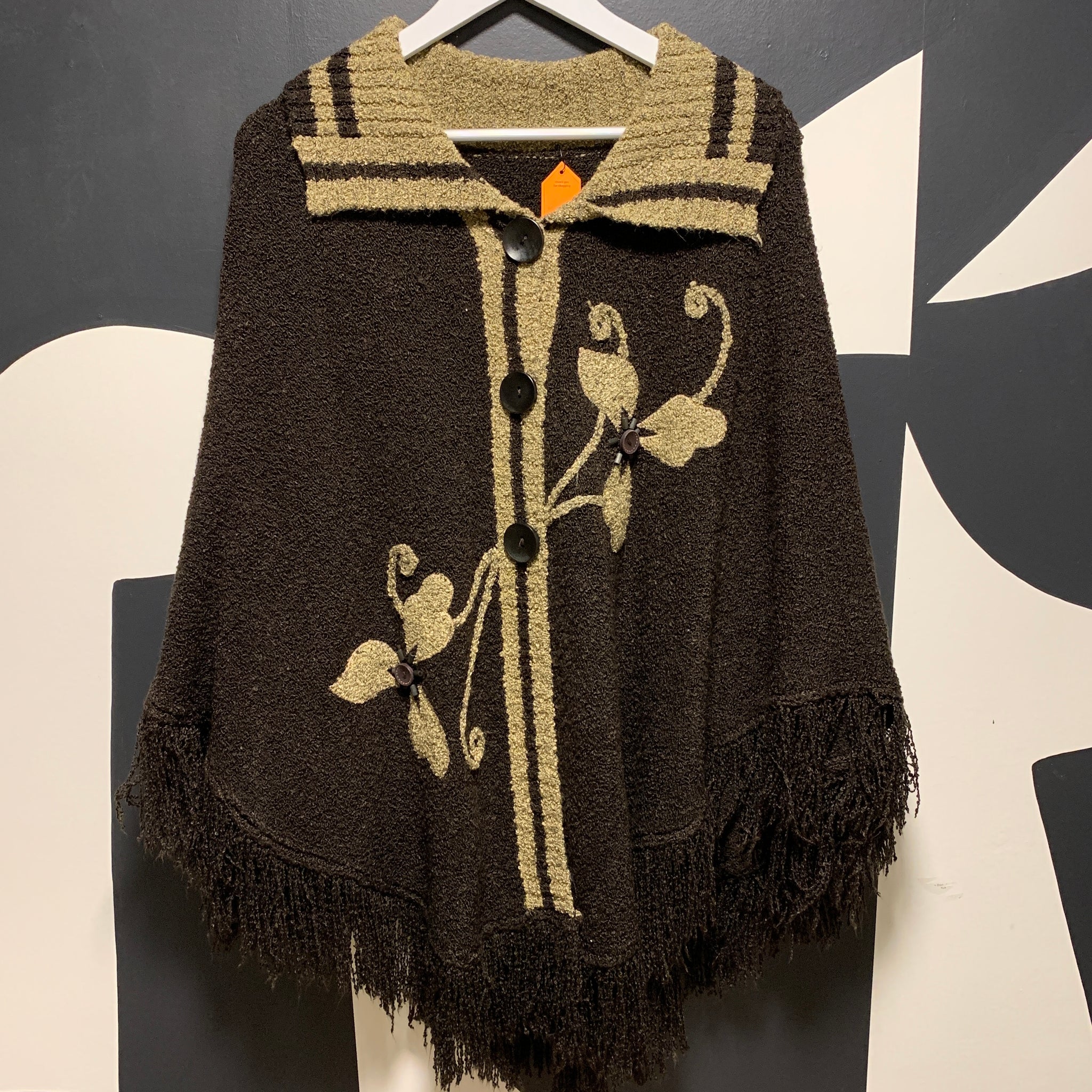 Brown Floral Shawl | M-XL