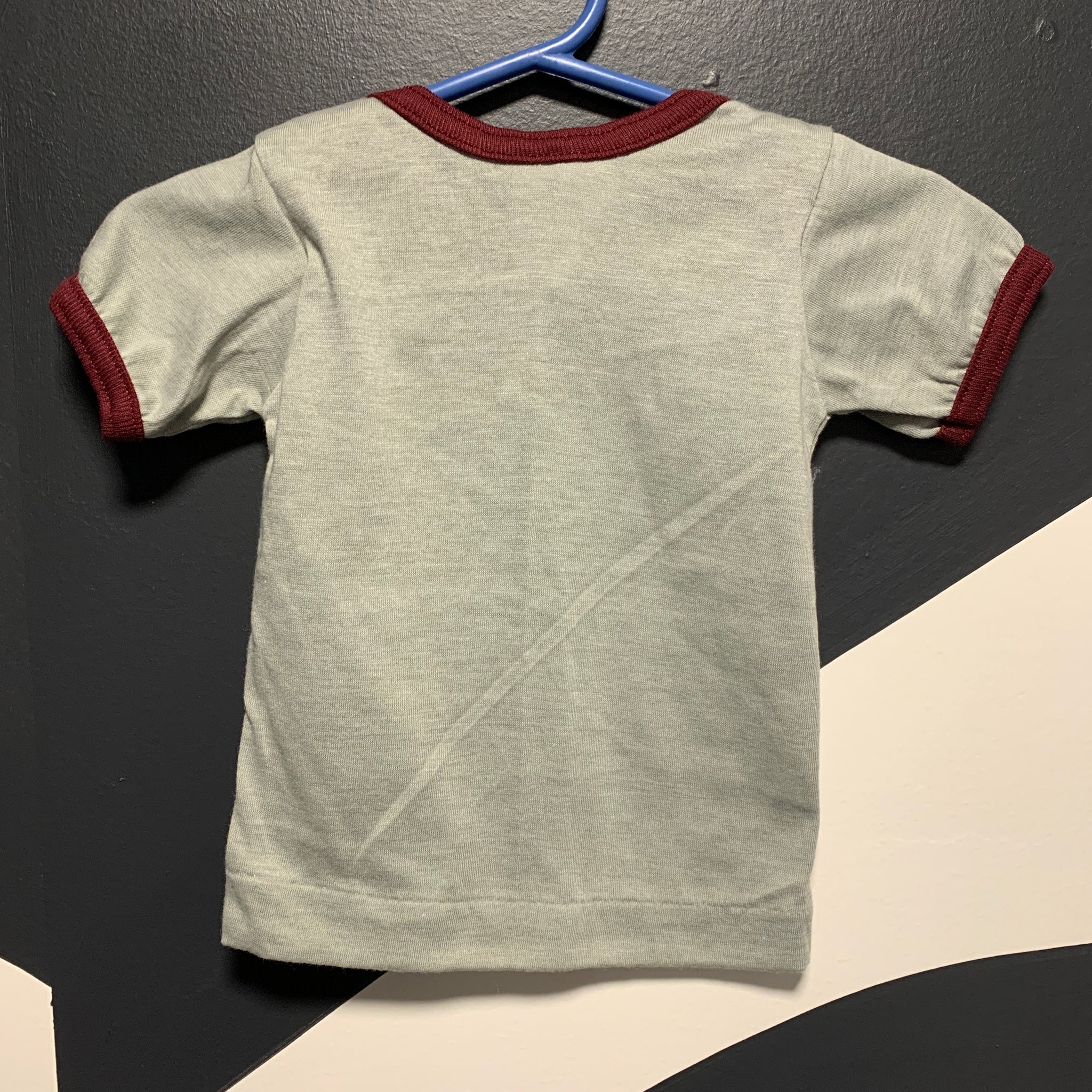 Infant Grey & Burgundy Shirt | NB-6M