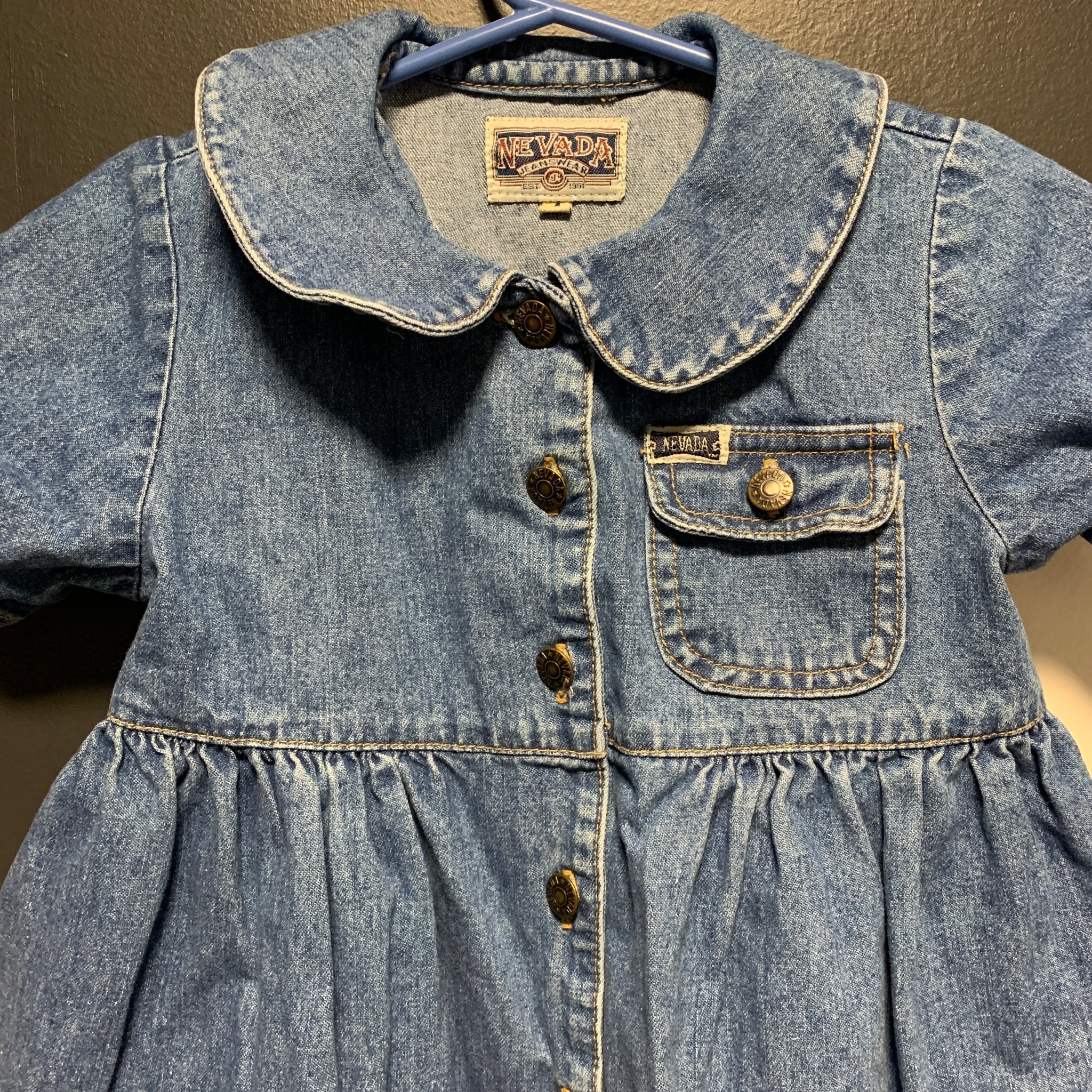 Children's Nevada Denim Dress | 2-4T