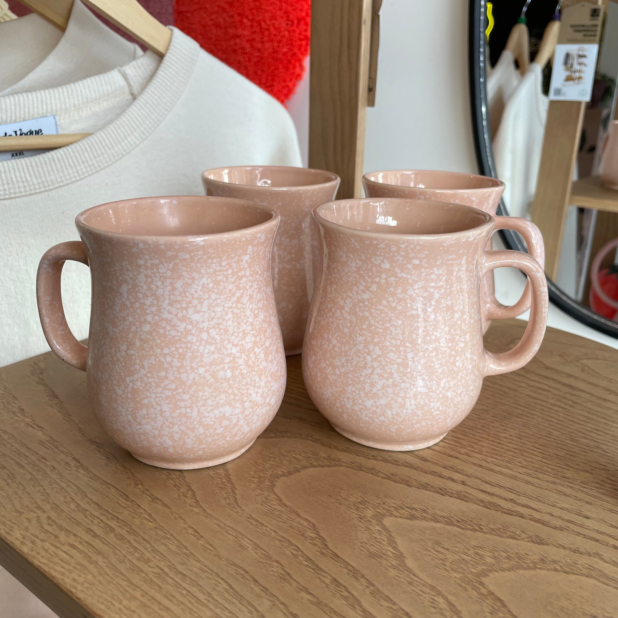 Speckled Peach Mugs | Set of 4
