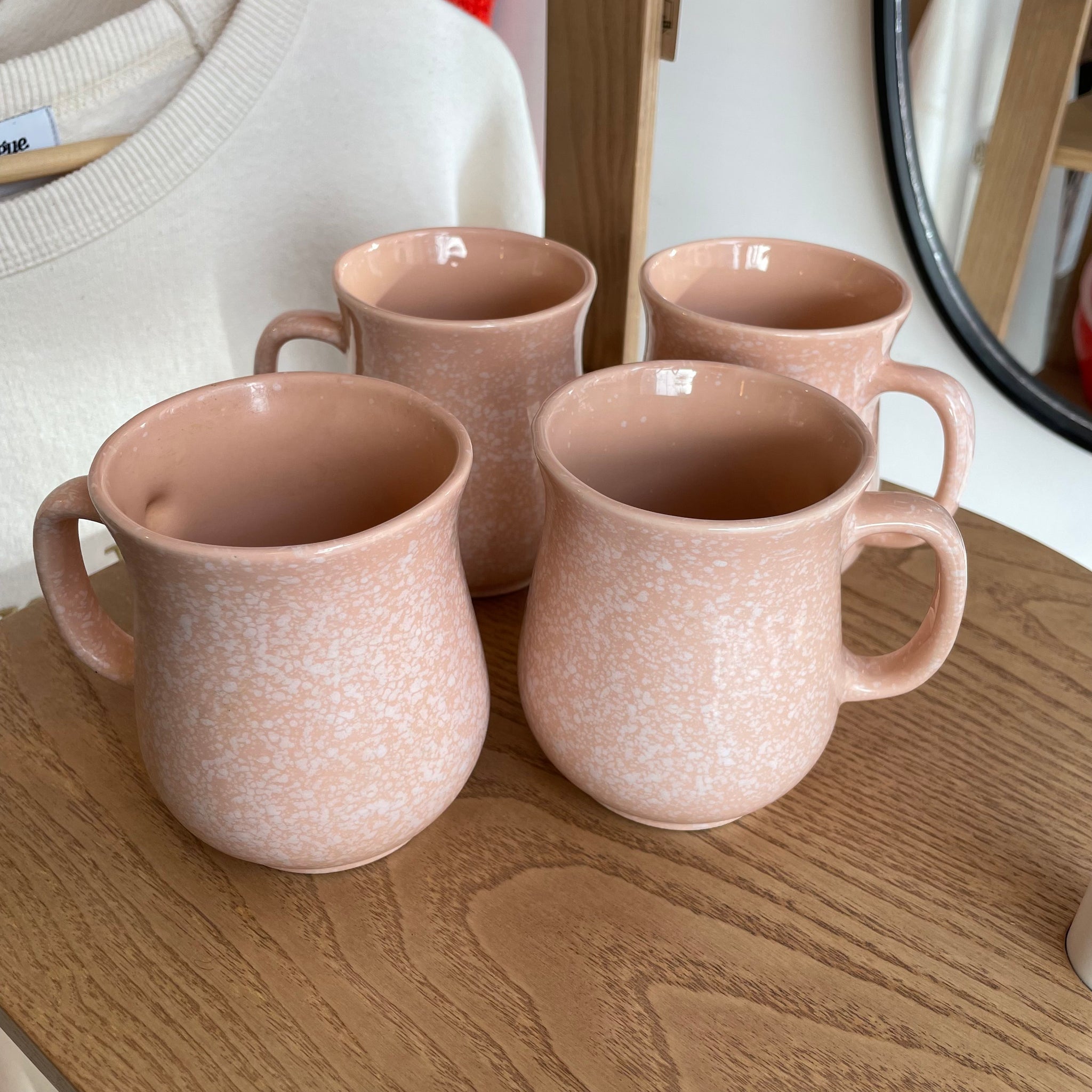 Speckled Peach Mugs | Set of 4