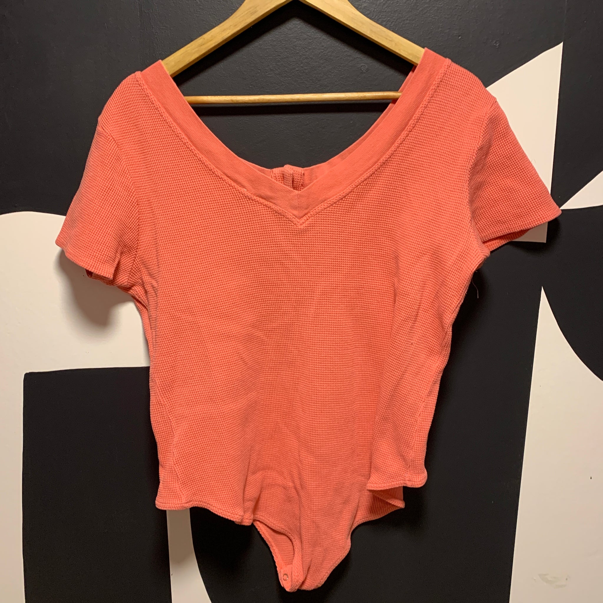 Pink Waffle Knit Bodysuit | M/L