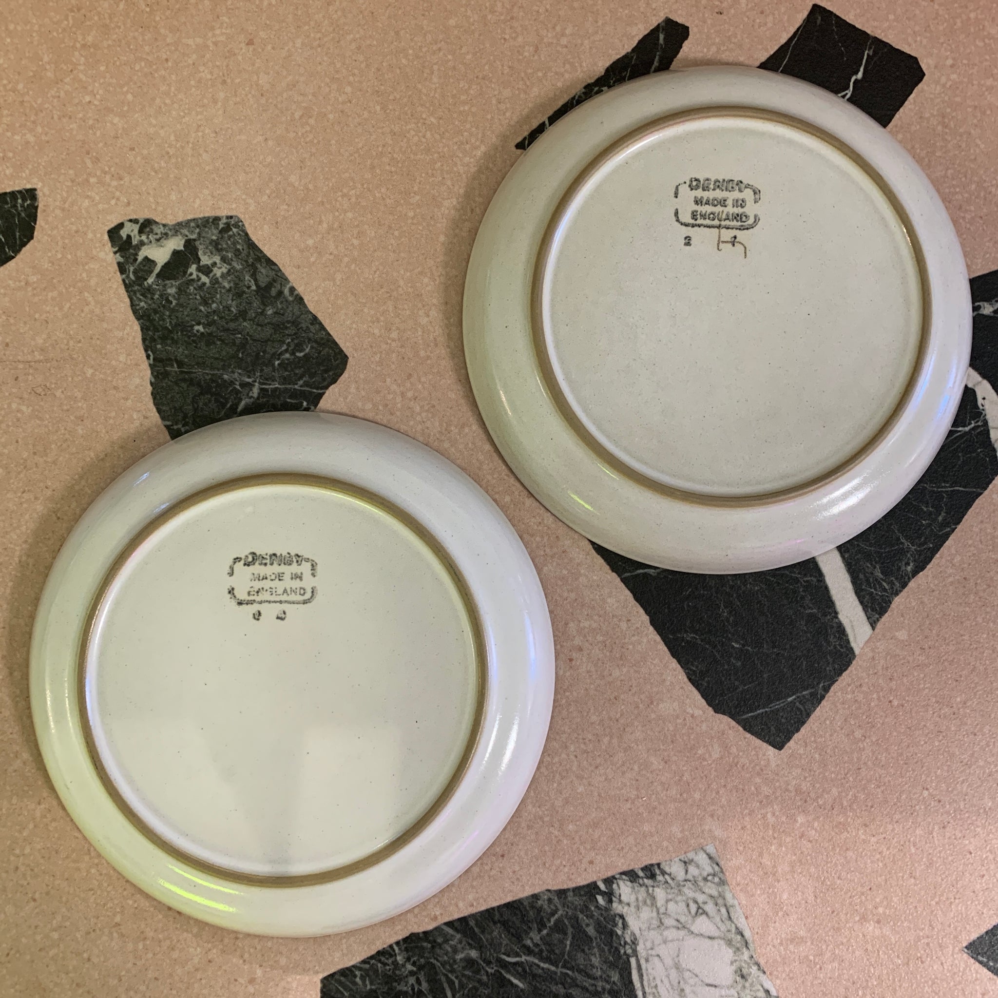 Denby Pottery Floral Plates (Set of 2)