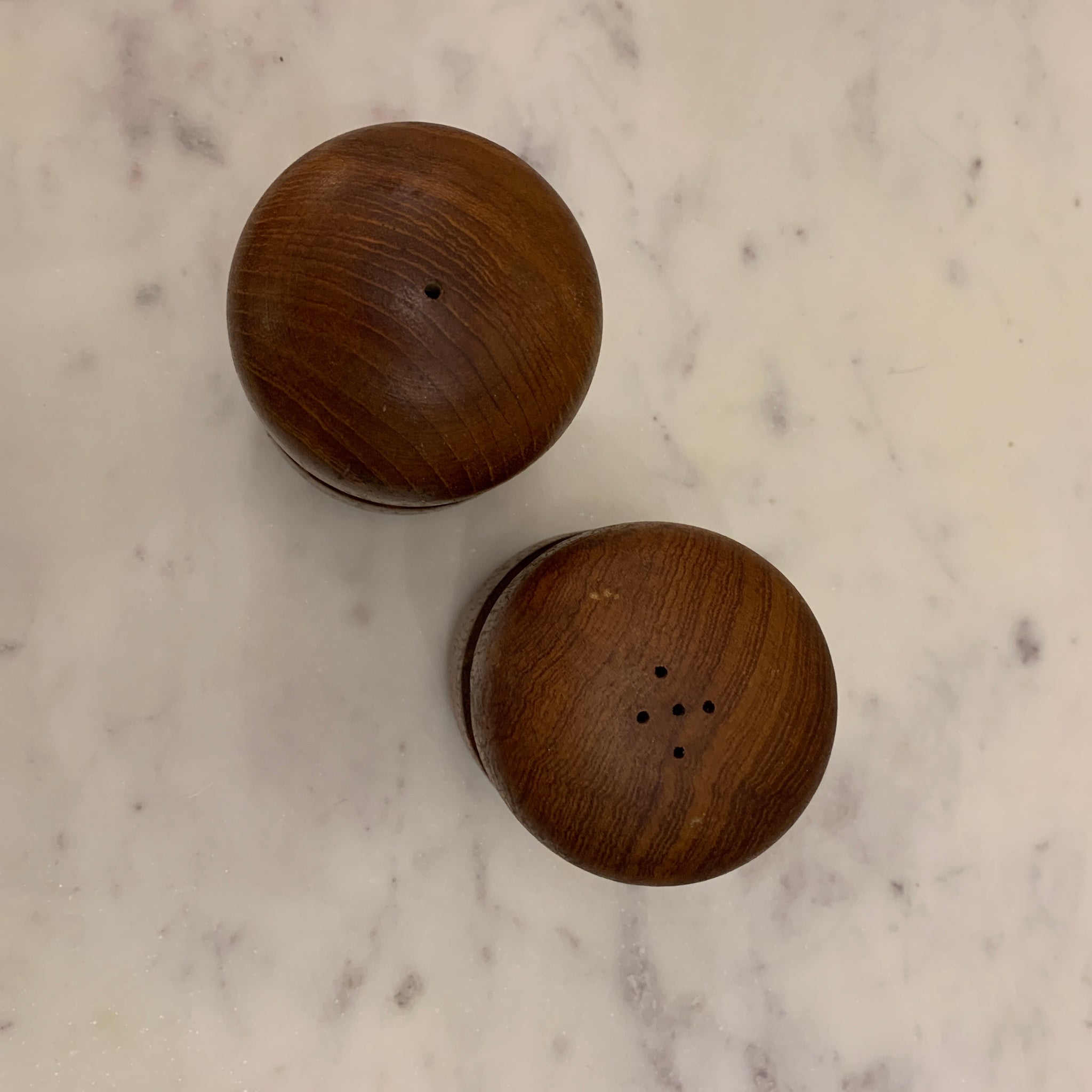 Vintage Teak S&P Shakers