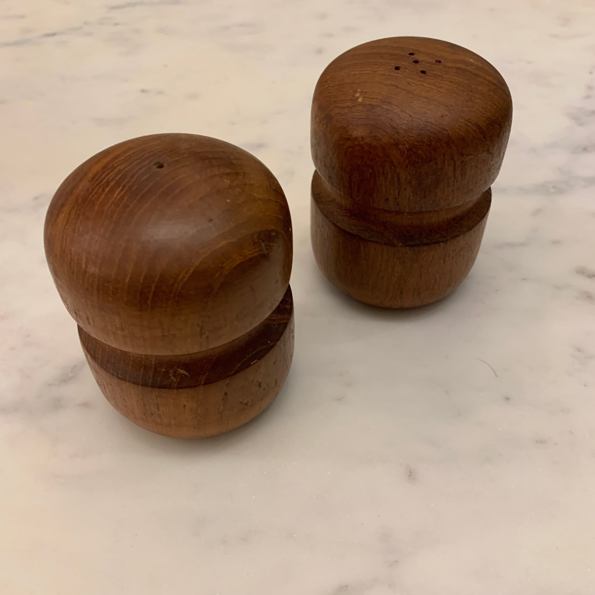 Vintage Teak S&P Shakers