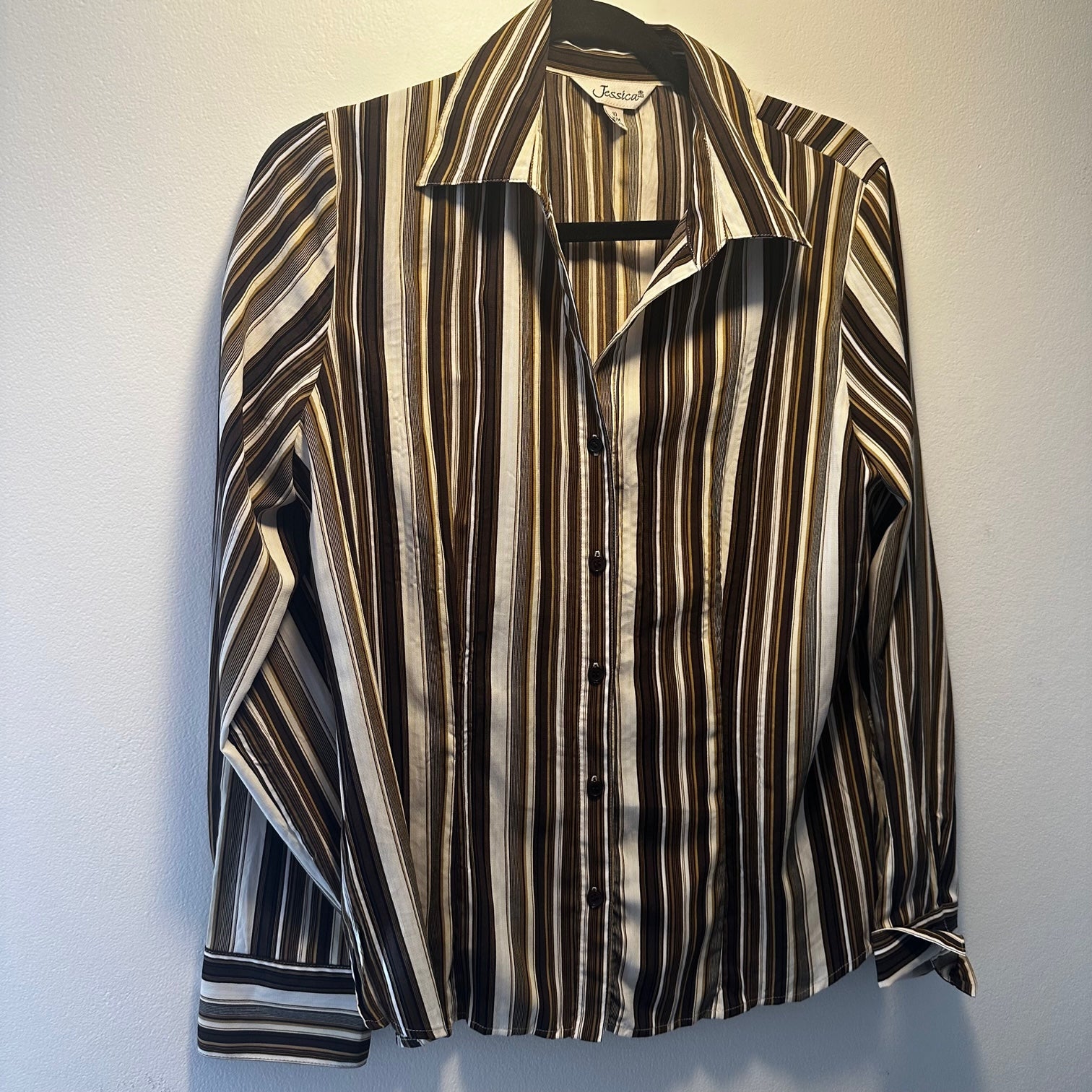 70's Stripe Button Down- M