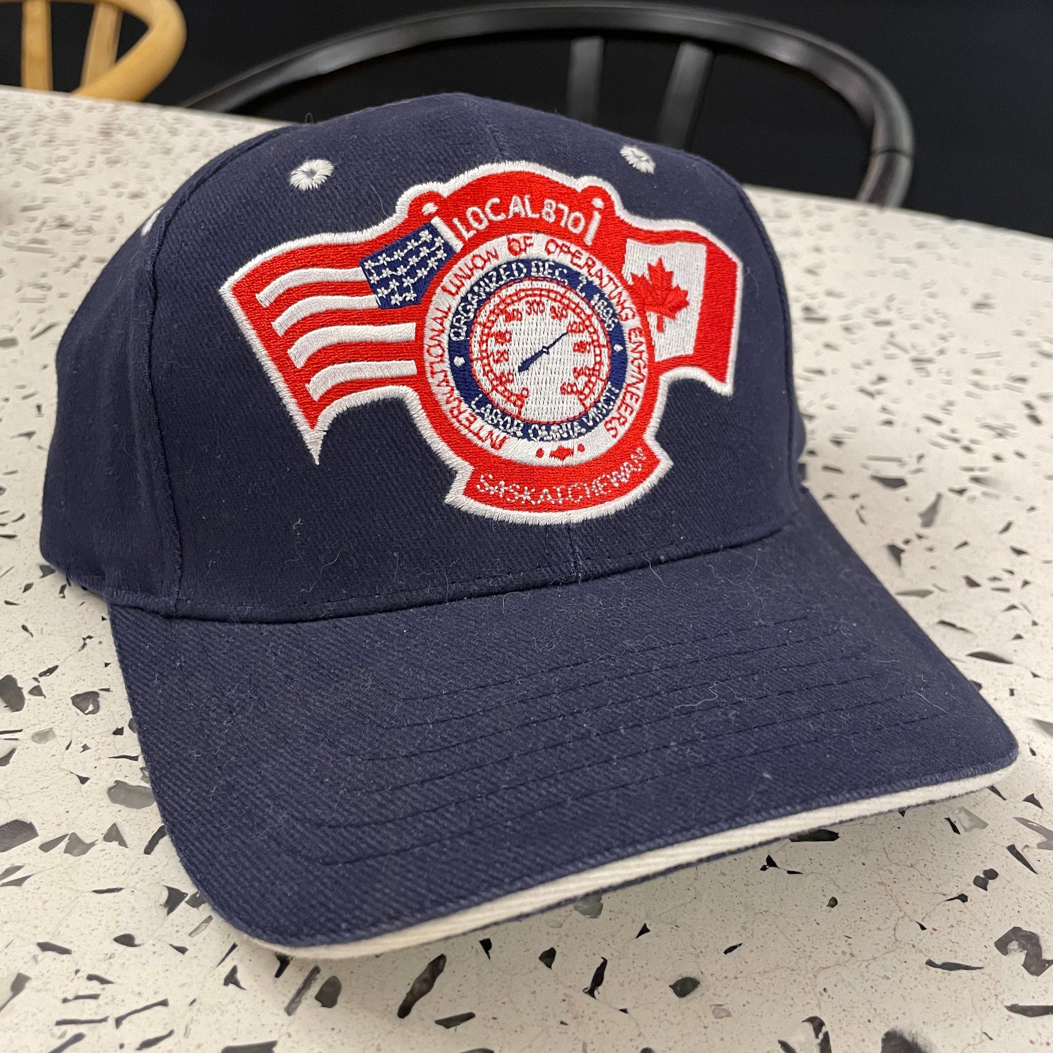 Navy Embroidered Engineer Hat