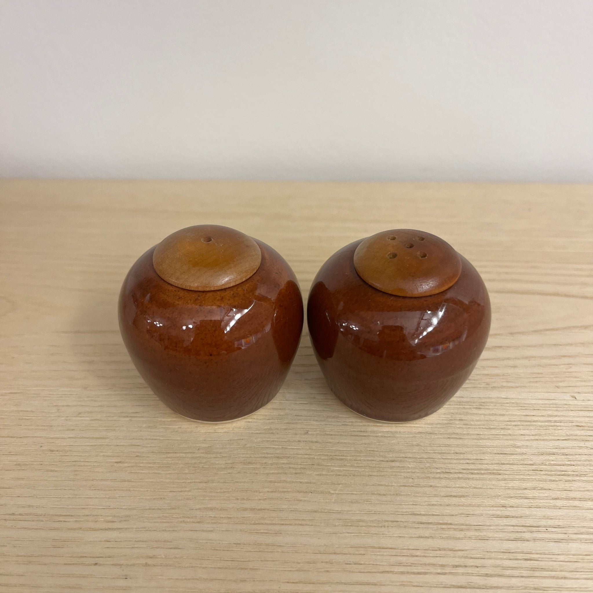 Brown Salt & Pepper Shakers