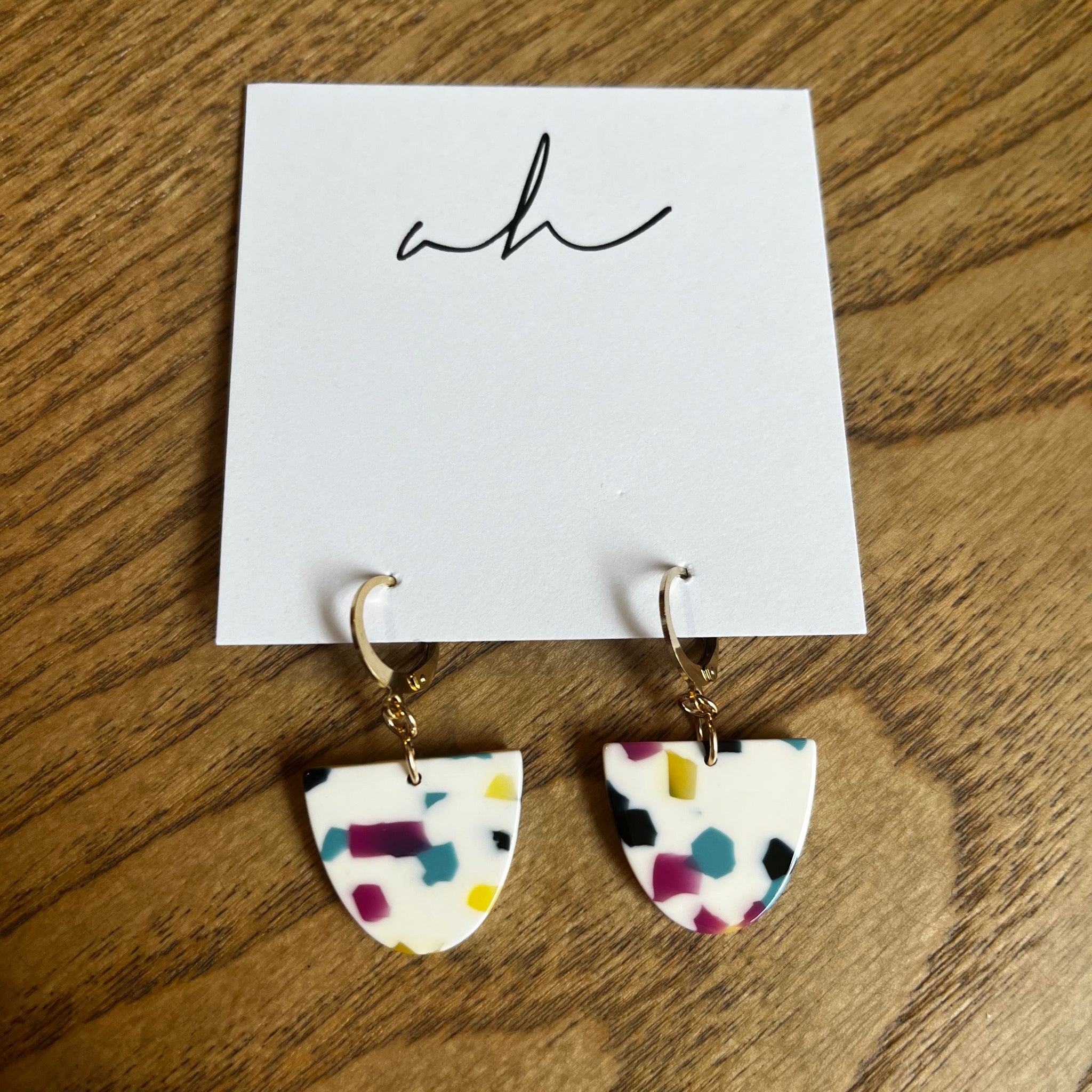 Birthday Cake Inverted Arch Earrings