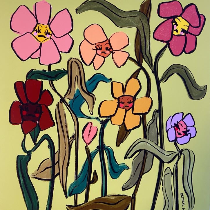 "Garden Wall Flowers" Print - Rachael Meckling