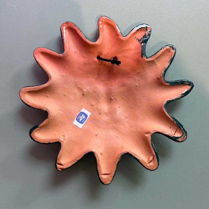 Blue Terracotta Sun Ornament