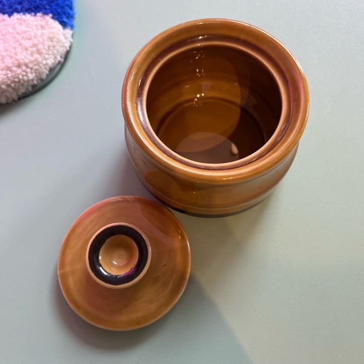 Ochre Ceramic Sugar Jar