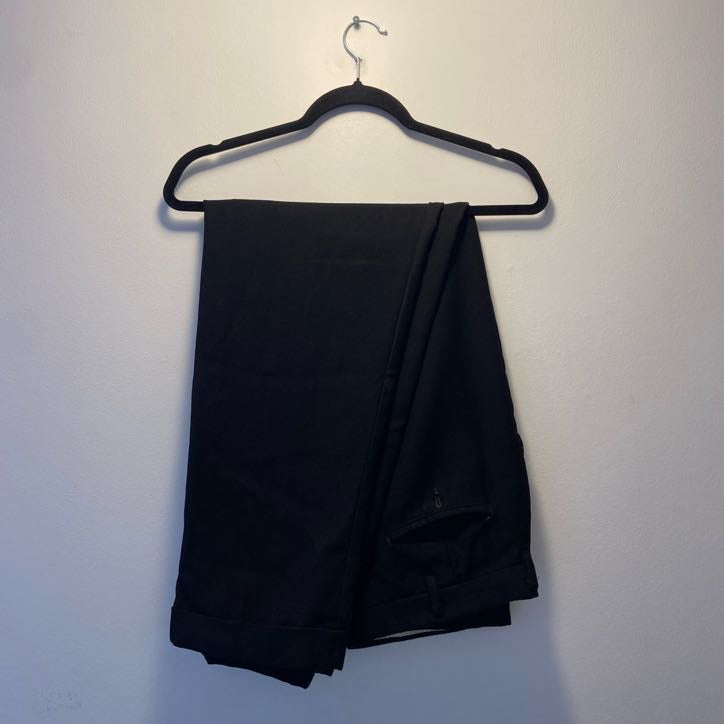 Black Wool Trouser- 32